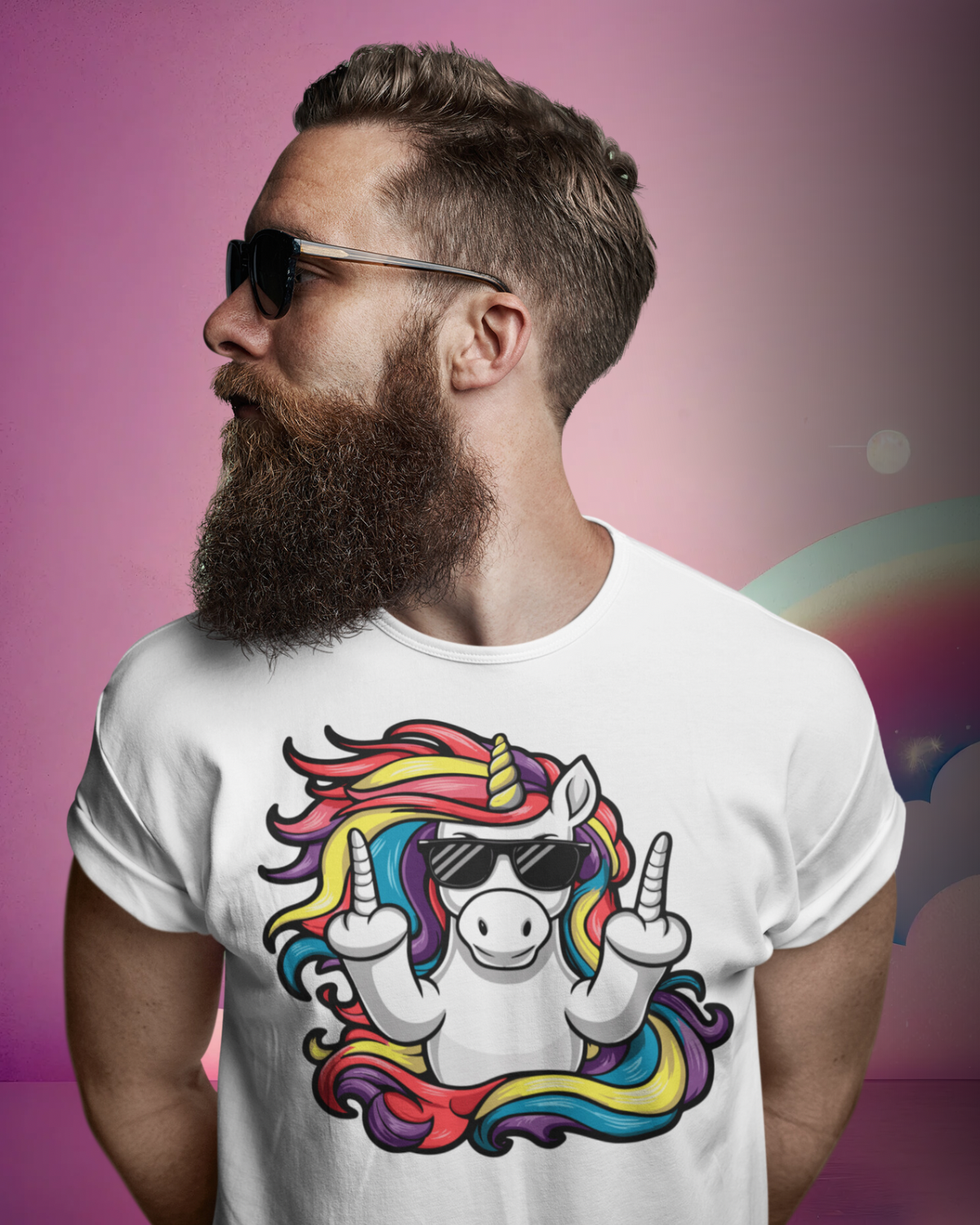 MIDDLEFINGER UNICORN - MEN SHIRT