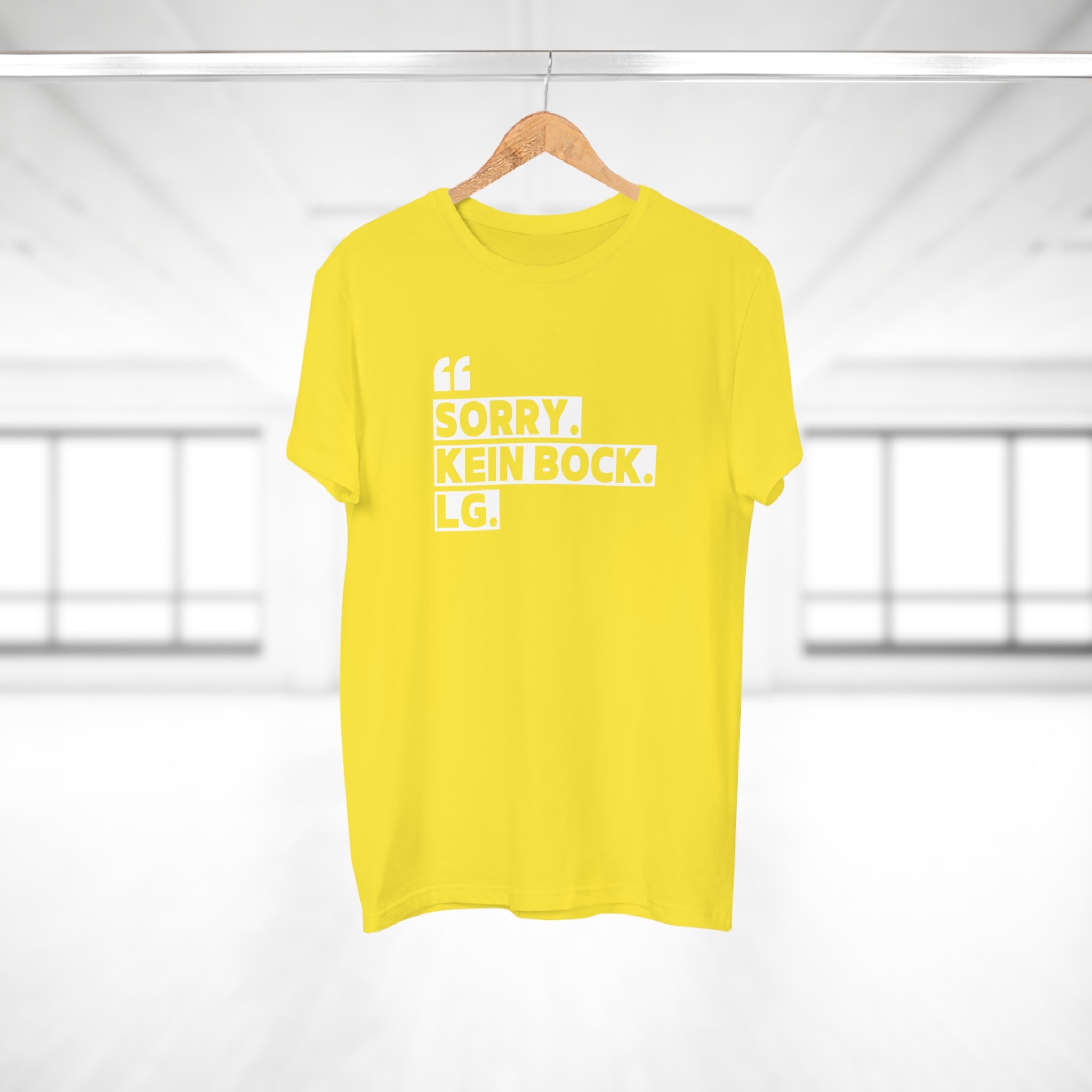 SORRY. KEIN BOCK. LG. - Style mit Message – Statement T-Shirt aus Baumwolle für Männer