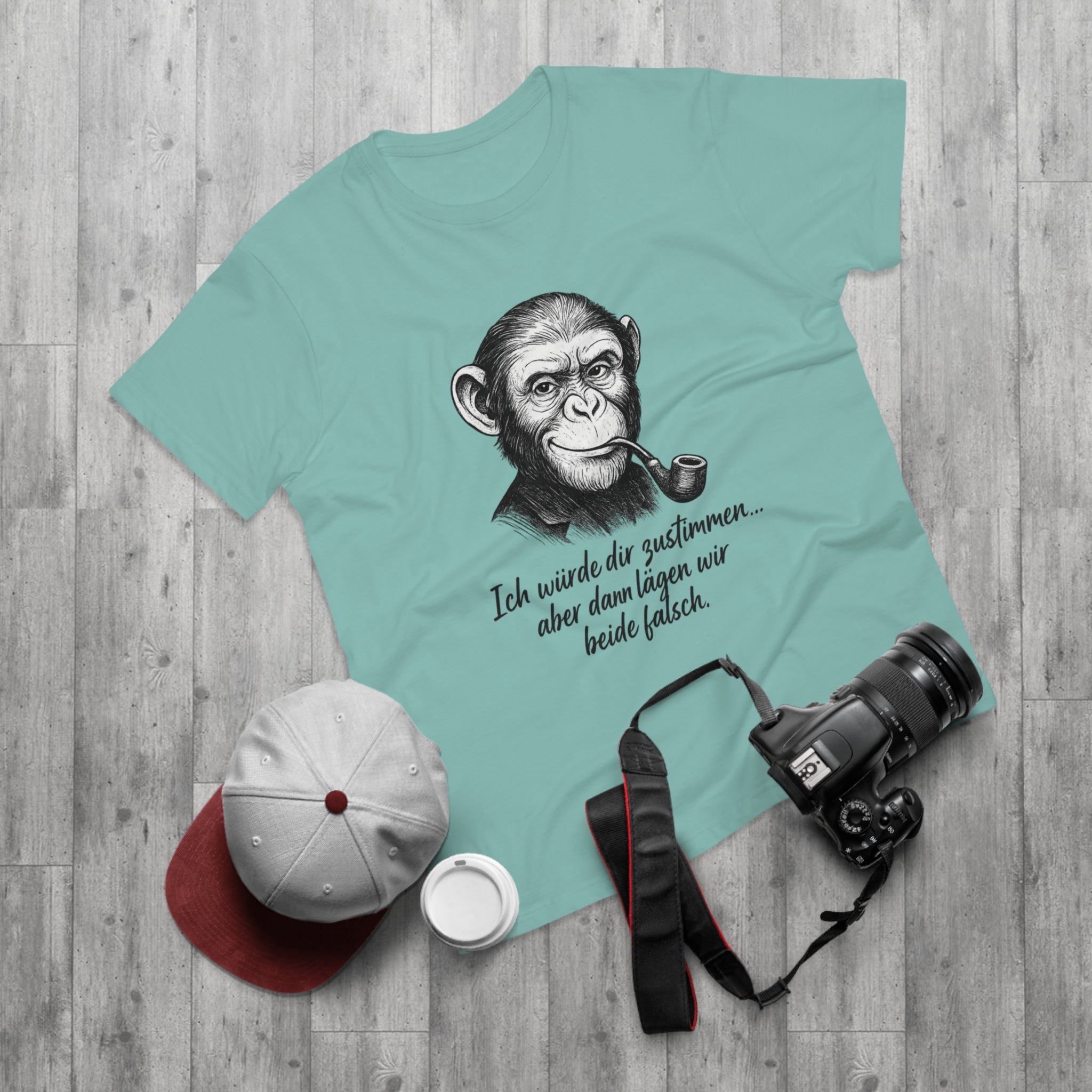 Lustiges Affen T-Shirt Herren – „Ich würde dir zustimmen, aber dann lägen wir beide falsch“ Funshirt