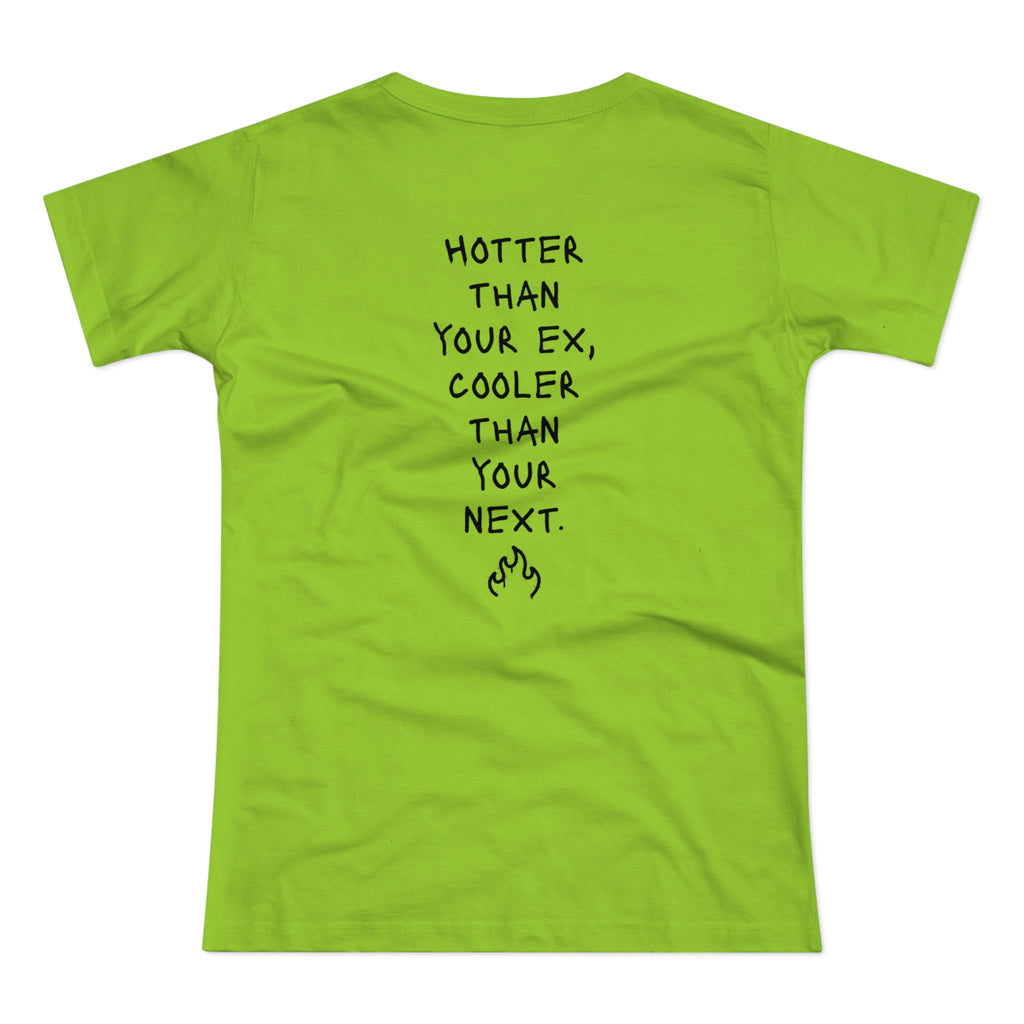 BACK PRINT: HOTTER - Wilde Vibes & coole Prints – Frauen T-Shirt, das dein Outfit rockt!