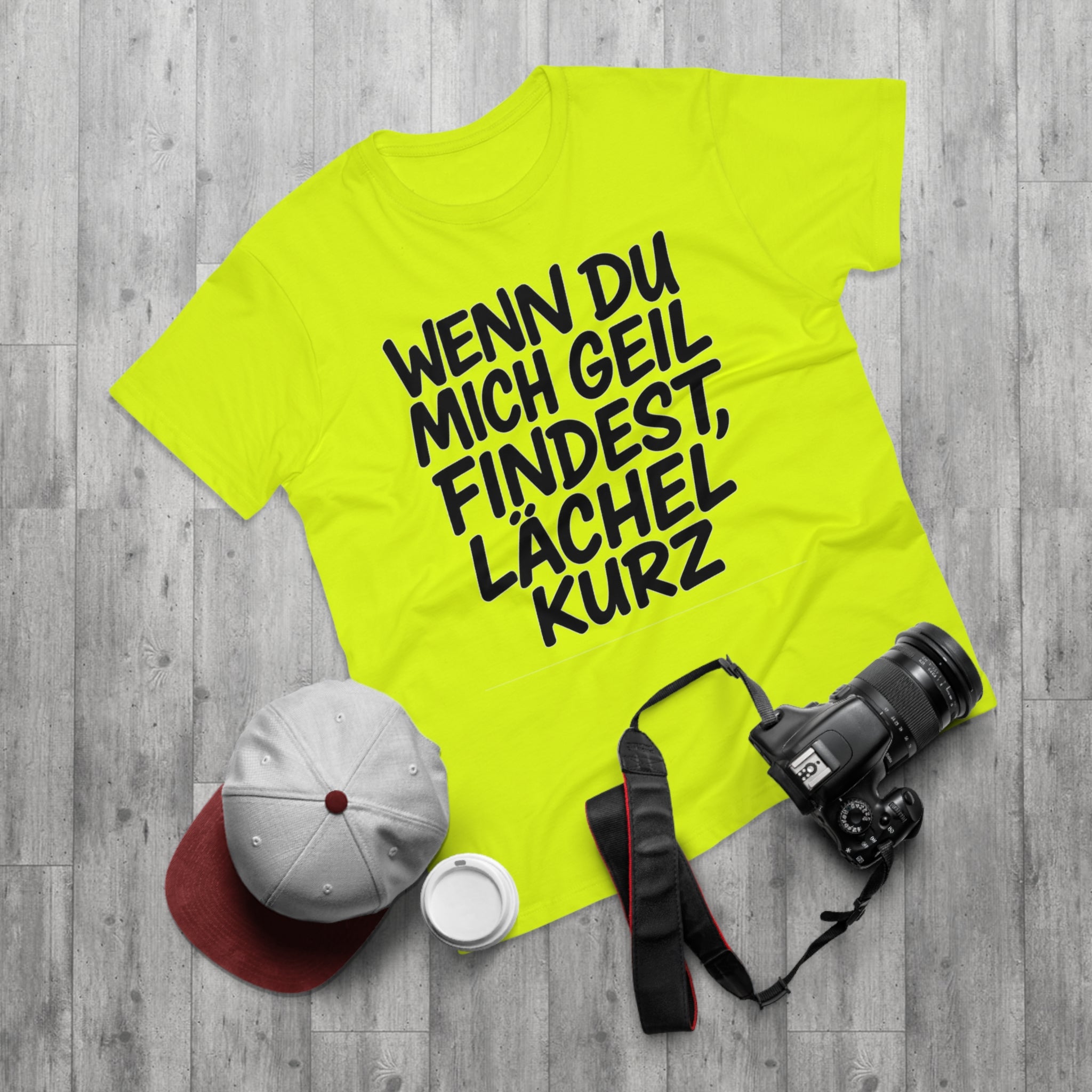 Lustiges Sprüche T-Shirt Herren – „Wenn du mich geil findest, lächel kurz“ Funshirt