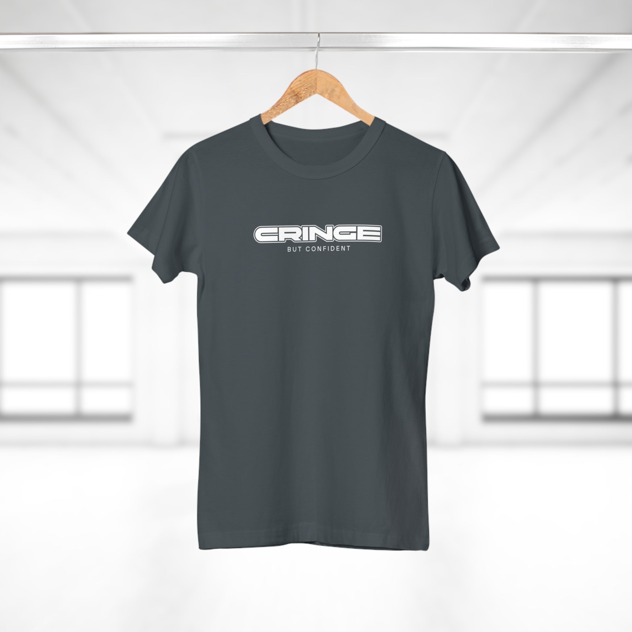 CRINGE BUT CONFIDENT - Damen T-Shirt mit frechem Statement – Sarkastisch, stylisch & selbstbewusst