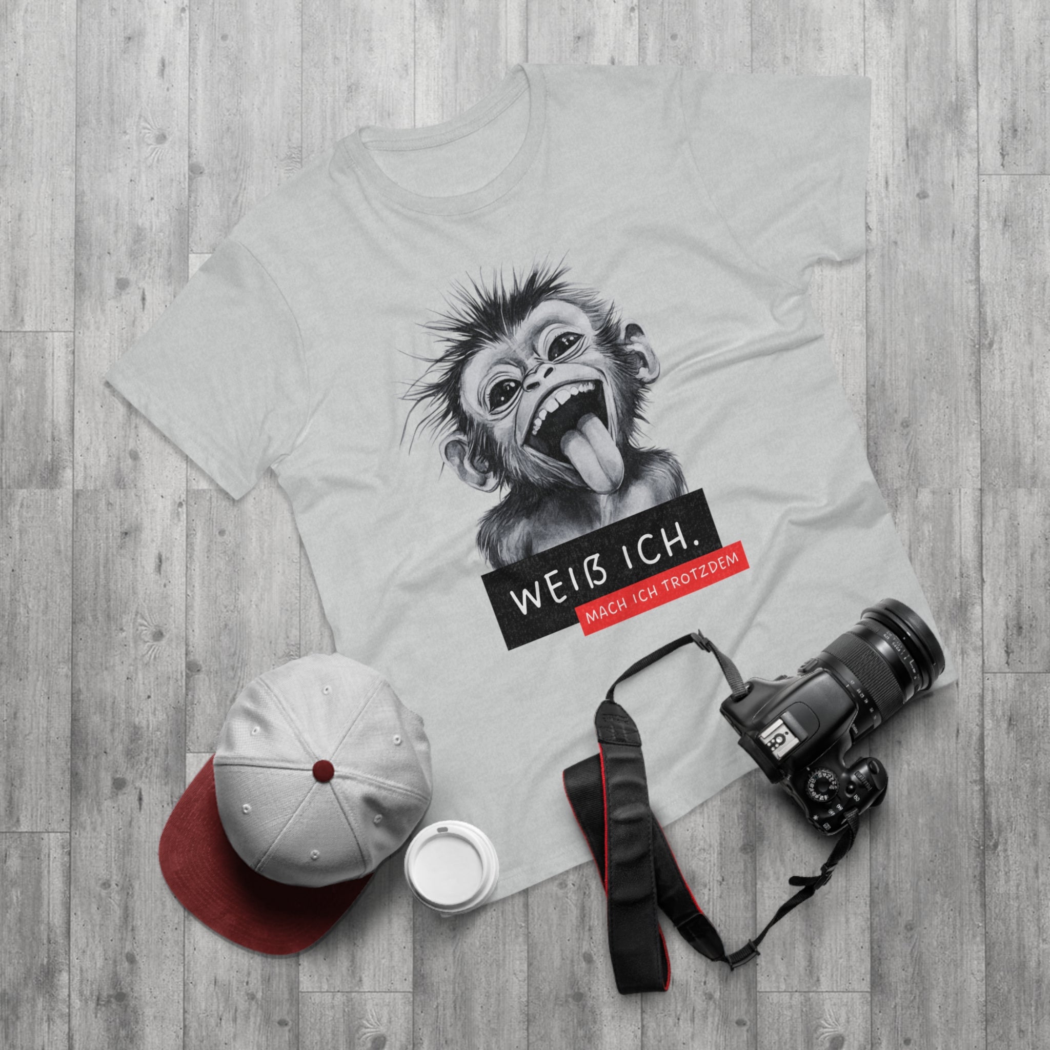 Funny Monkey Graphic T-Shirt, Humorous Tee for Animal Lovers, Gift for Birthdays and Special Occasions, Casual Wear, Statement Shirt