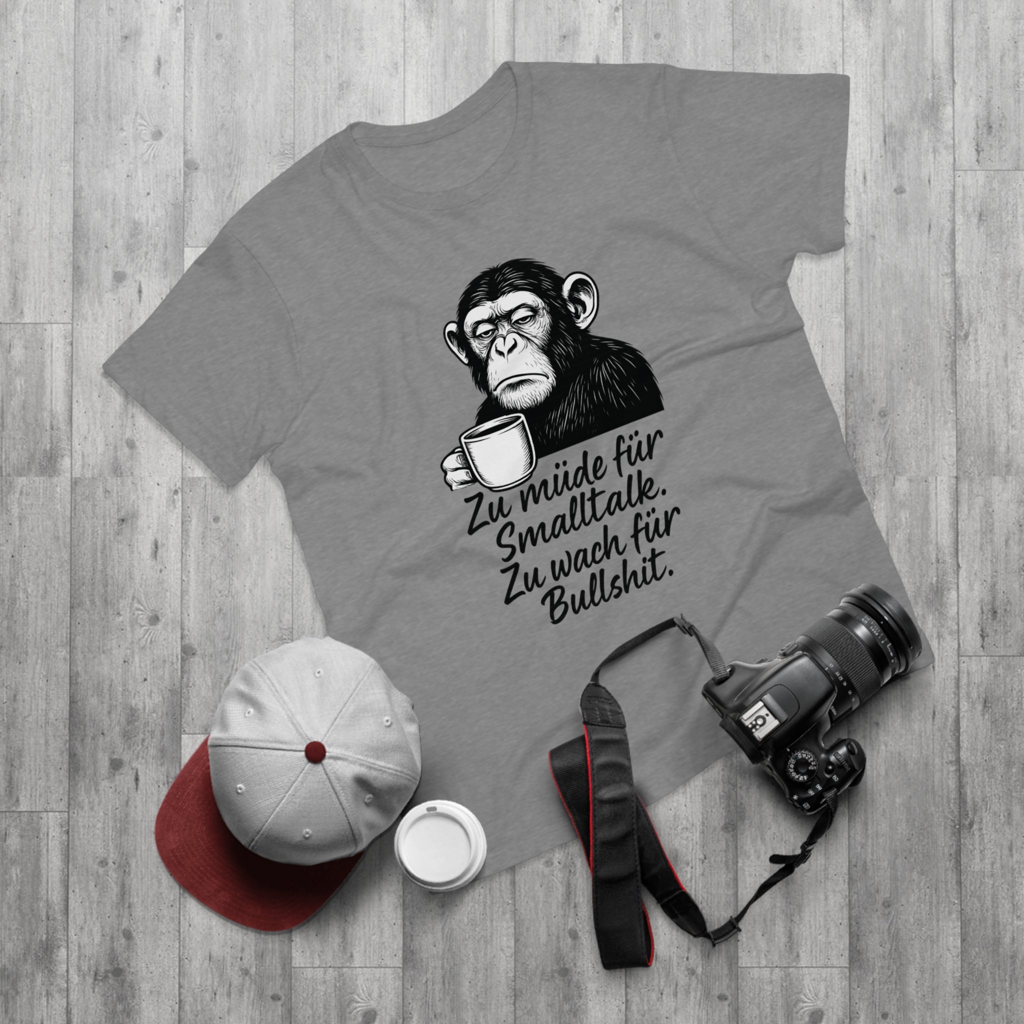 Funny Men's T-Shirt with Monkey Graphic, Casual Humor Tee, Great for Birthdays, Gifts for Him, Conversation Starter, Relaxed Fit
