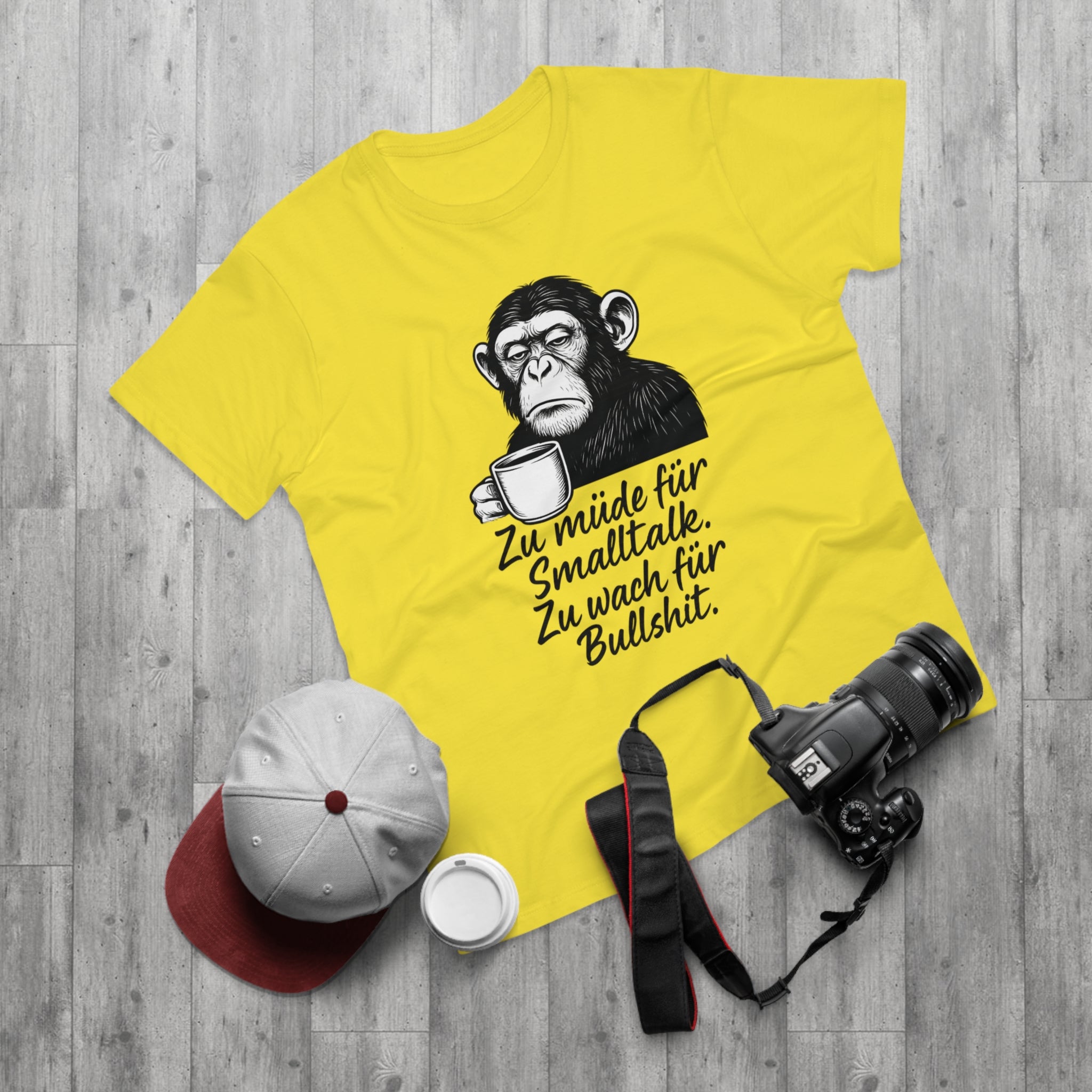 Funny Men's T-Shirt with Monkey Graphic, Casual Humor Tee, Great for Birthdays, Gifts for Him, Conversation Starter, Relaxed Fit