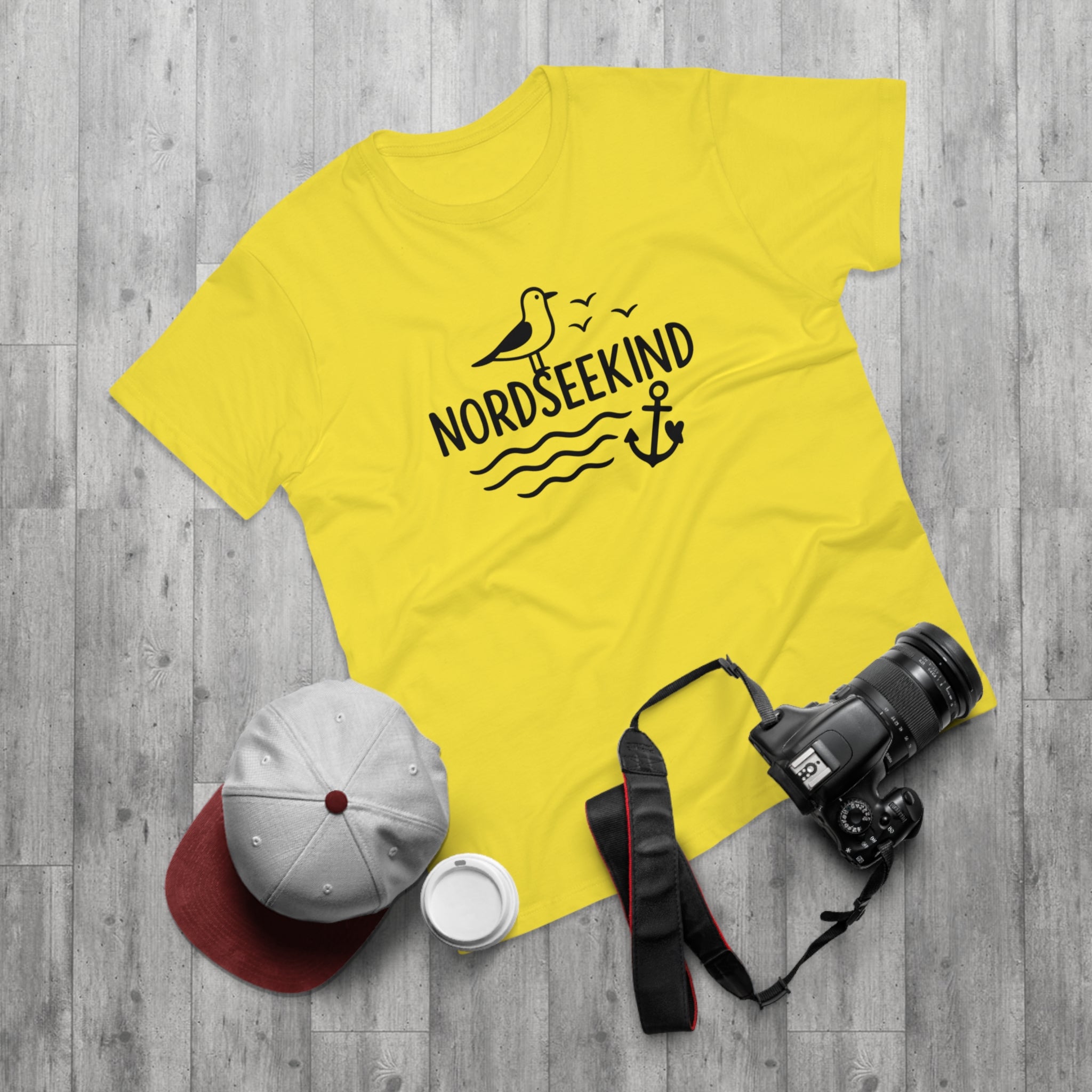 Nordseekind T-Shirt – Maritimes Shirt mit Möwe, Anker & Wellen – Geschenk für Nordsee Fans