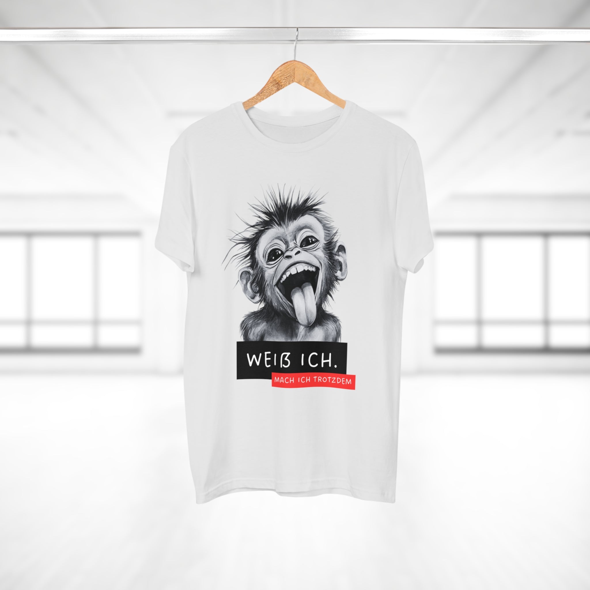 Funny Monkey Graphic T-Shirt, Humorous Tee for Animal Lovers, Gift for Birthdays and Special Occasions, Casual Wear, Statement Shirt