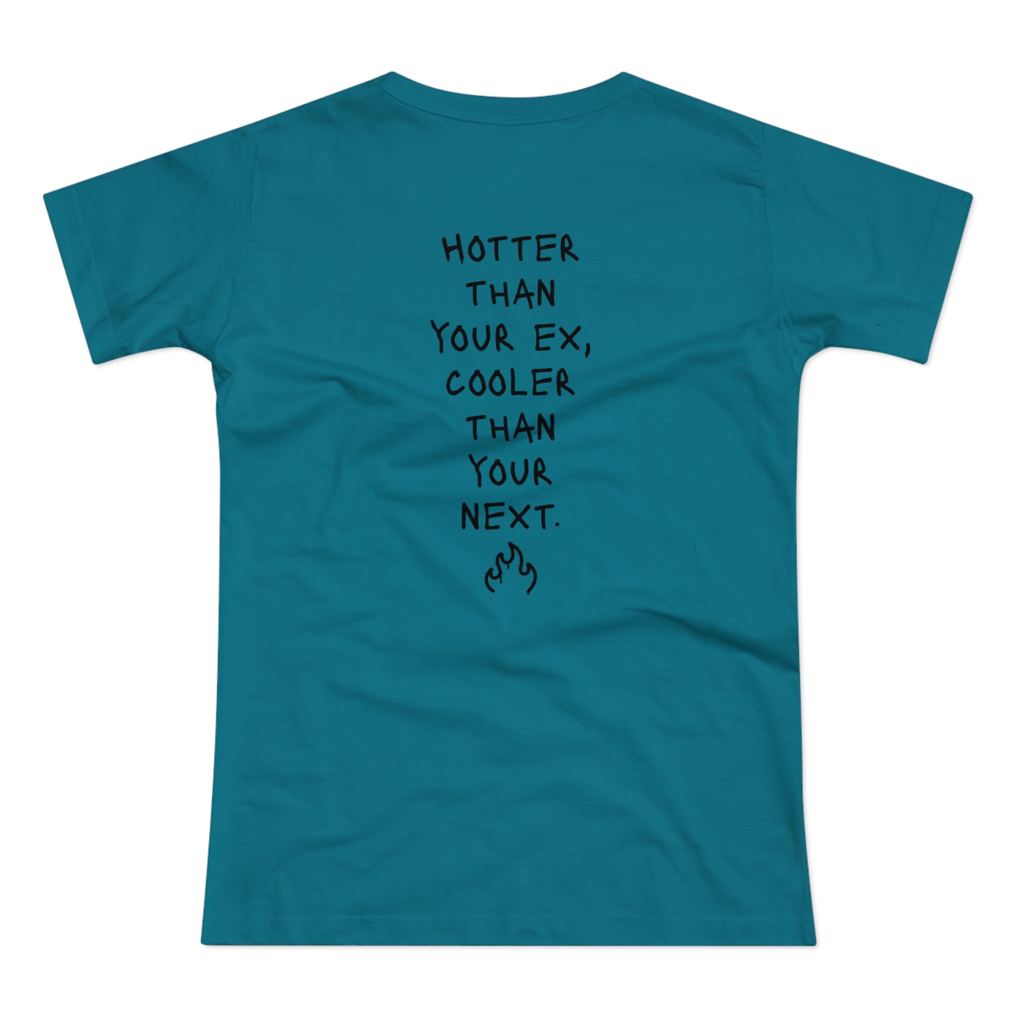 BACK PRINT: HOTTER - Wilde Vibes & coole Prints – Frauen T-Shirt, das dein Outfit rockt!