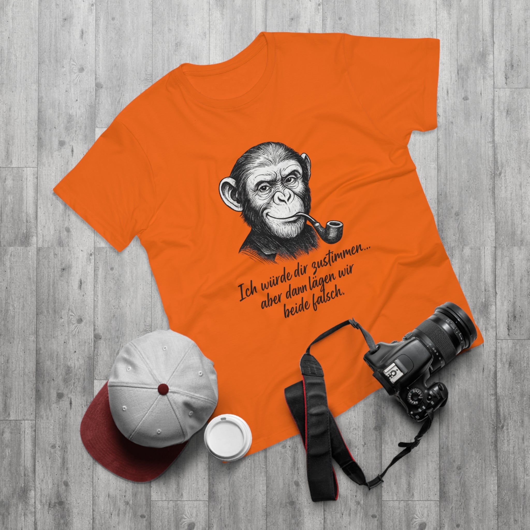 Lustiges Affen T-Shirt Herren – „Ich würde dir zustimmen, aber dann lägen wir beide falsch“ Funshirt