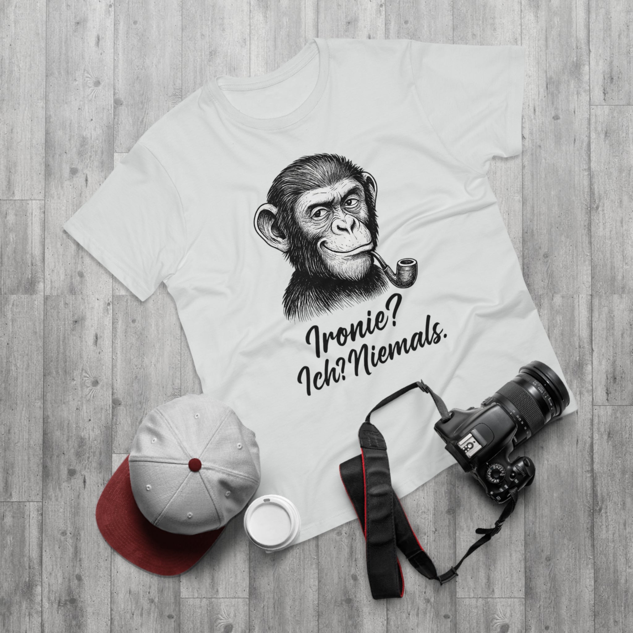 Whimsical Chimpanzee T-Shirt, Funny Animal Tee, Quirky Gift, Casual Wear, Birthday Gift, Humorous Shirt