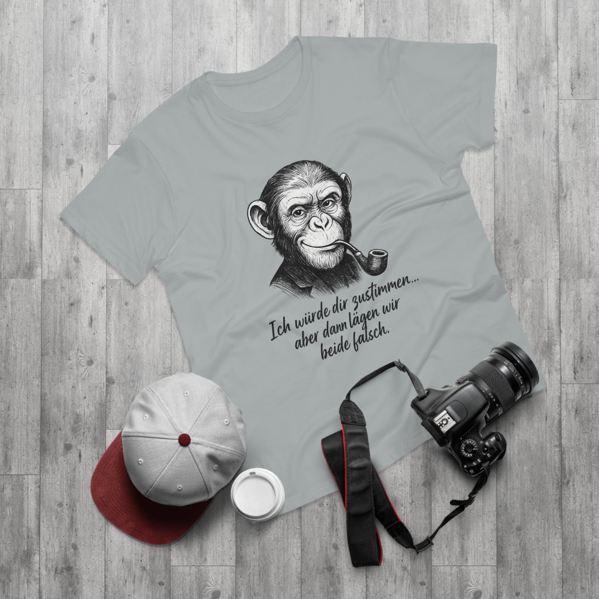 Lustiges Affen T-Shirt Herren – „Ich würde dir zustimmen, aber dann lägen wir beide falsch“ Funshirt