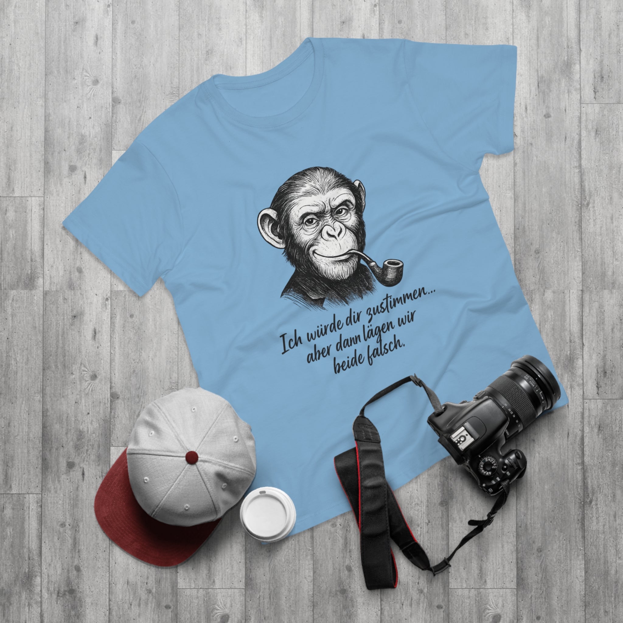 Lustiges Affen T-Shirt Herren – „Ich würde dir zustimmen, aber dann lägen wir beide falsch“ Funshirt