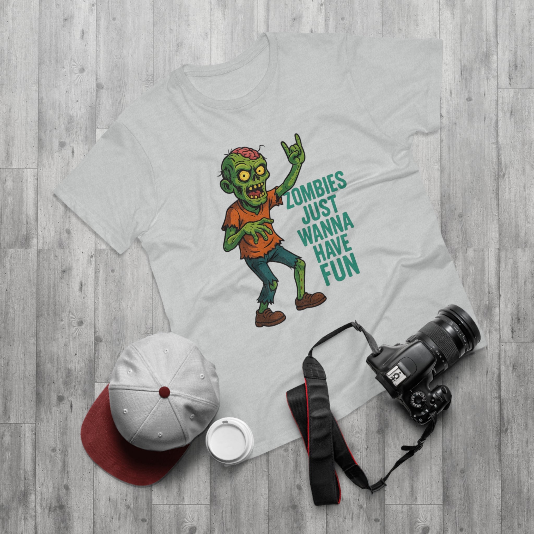 Zombie Fun T-Shirt, Casual Wear, Halloween Costume, Men's Graphic Tee, Unique Gift for Fans, Funny Zombie Shirt