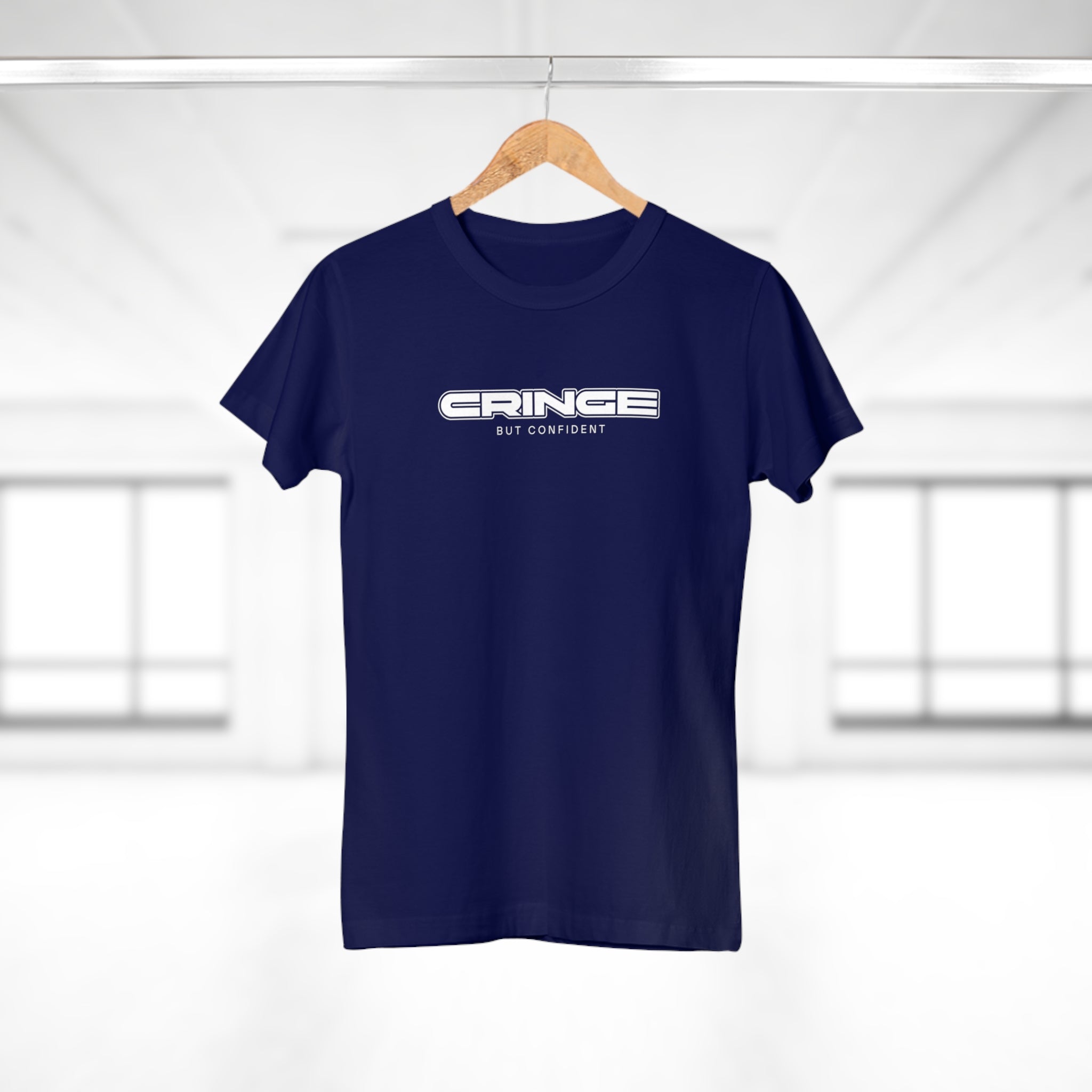CRINGE BUT CONFIDENT - Damen T-Shirt mit frechem Statement – Sarkastisch, stylisch & selbstbewusst