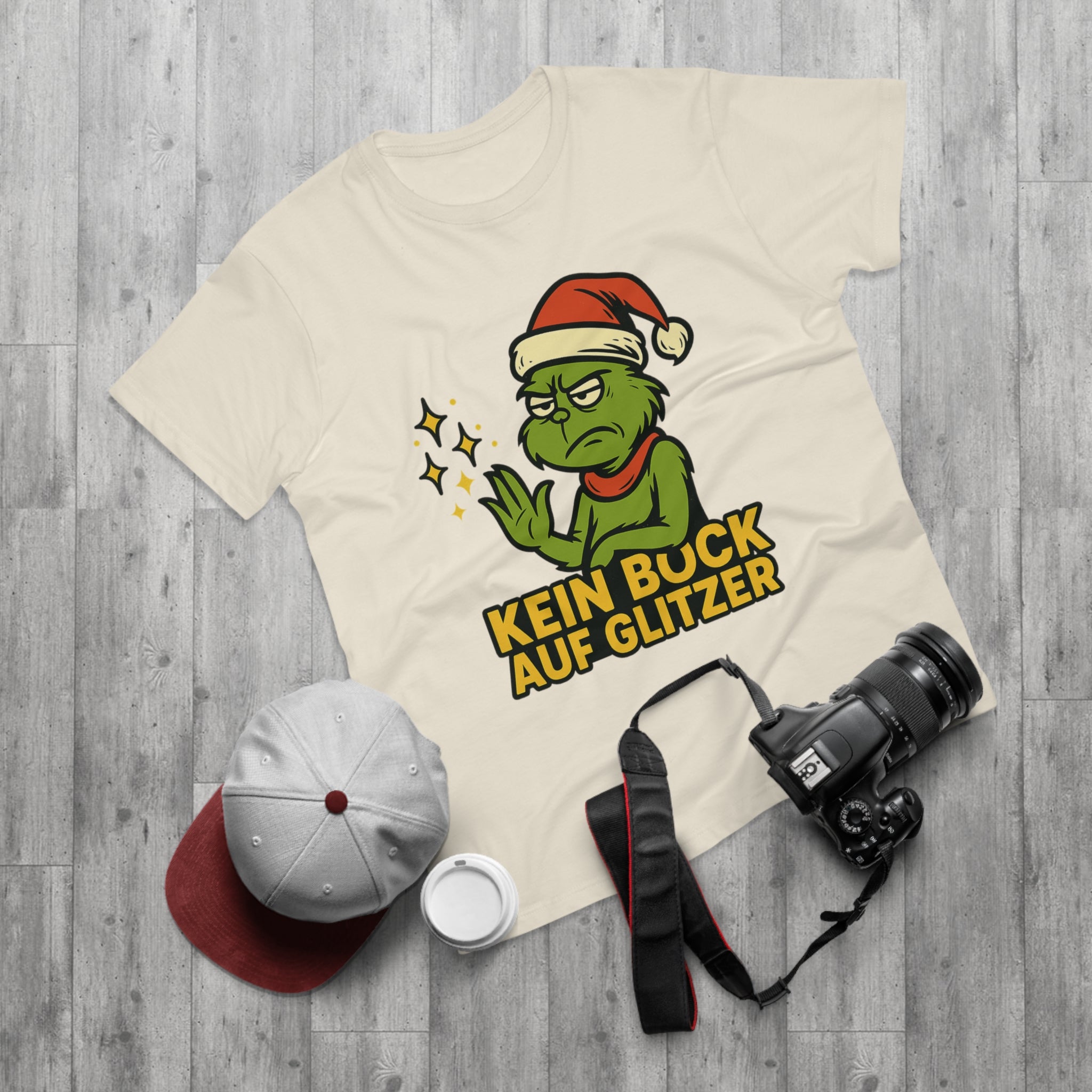 Grinch Weihnachts T-Shirt Herren – Lustiges "Kein Bock auf Glitzer" Shirt für Weihnachten