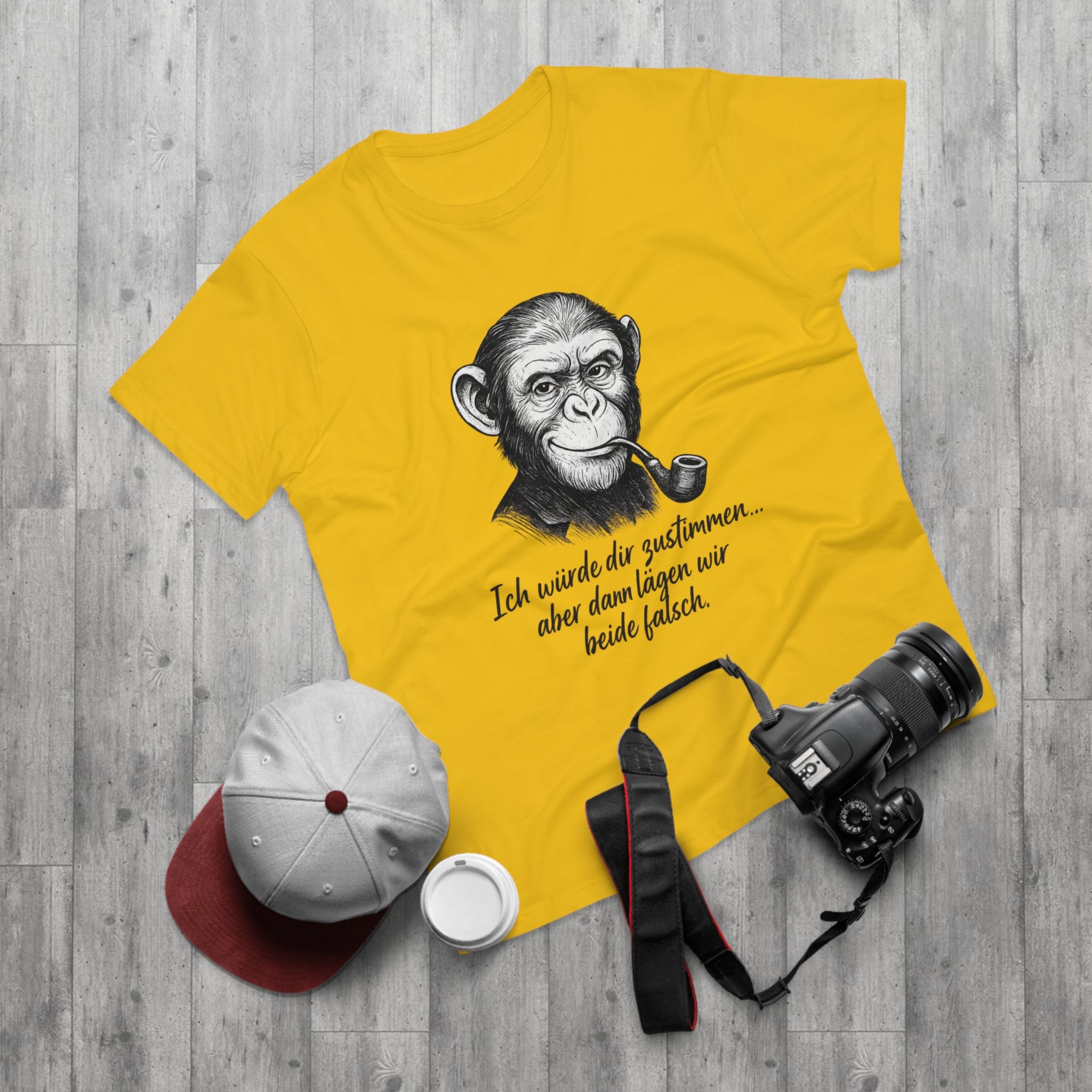 Lustiges Affen T-Shirt Herren – „Ich würde dir zustimmen, aber dann lägen wir beide falsch“ Funshirt