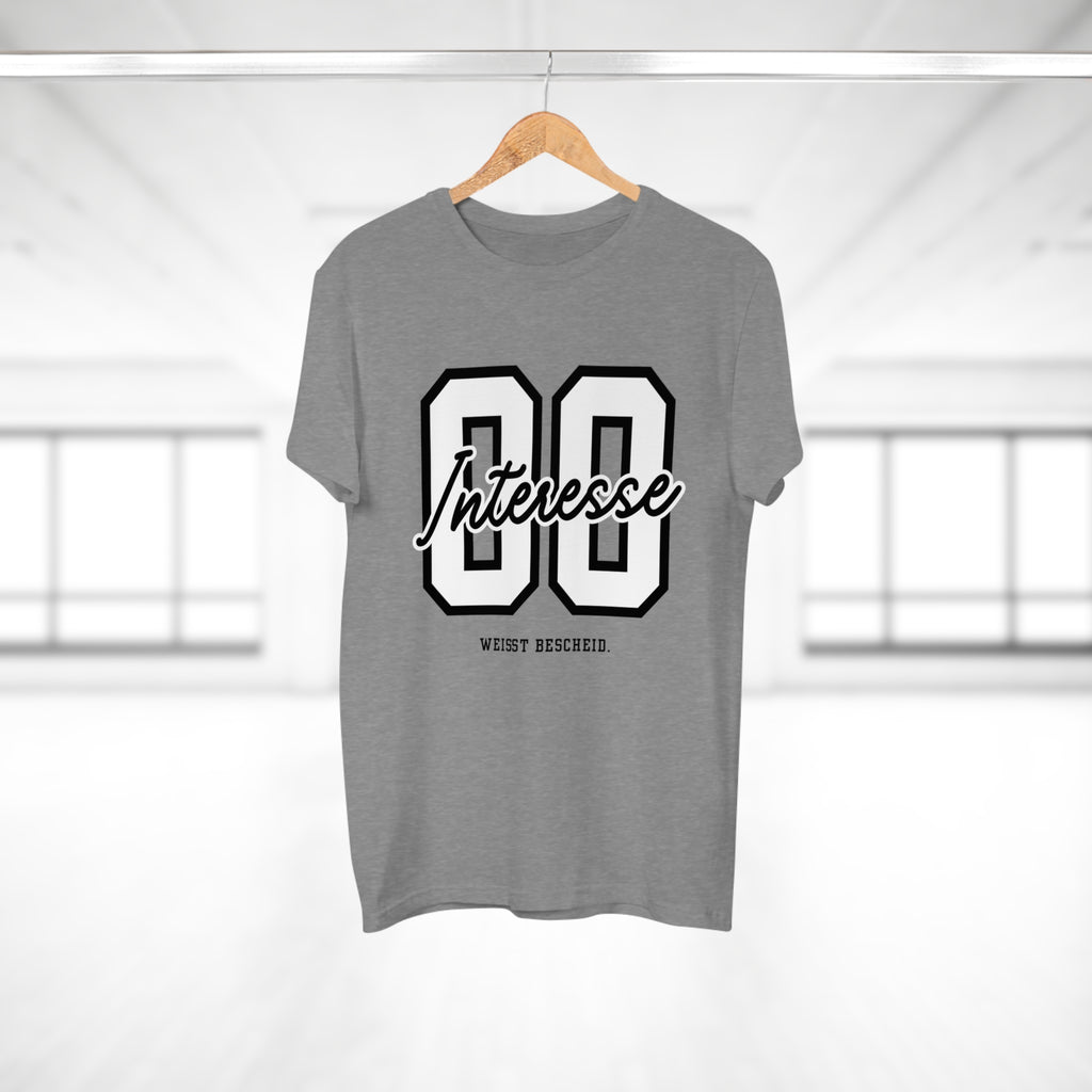INTERESSE. WEISST BESCHEID - Sarkastisches Herren T-Shirt mit frechem Spruch – Ironisches Funshirt