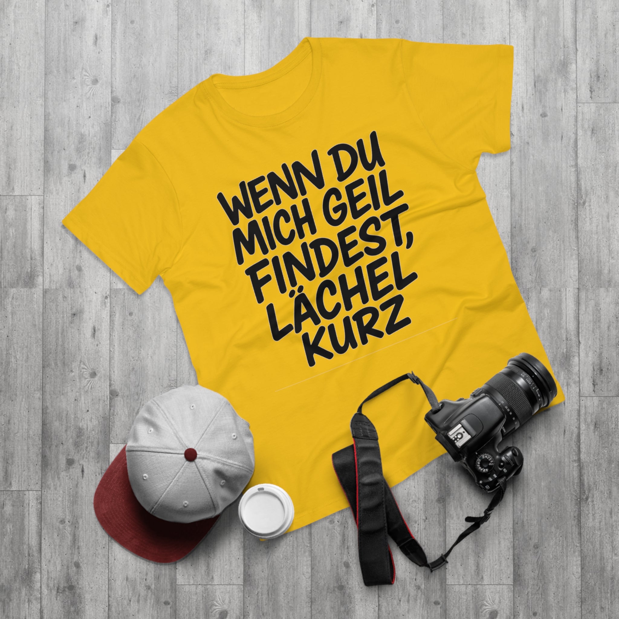 Lustiges Sprüche T-Shirt Herren – „Wenn du mich geil findest, lächel kurz“ Funshirt