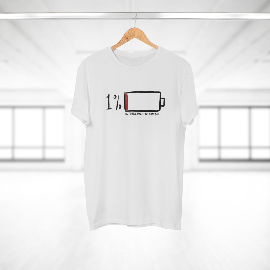 BATTERY LOW BUT STILL PRETTIER THAN DU - Lässiges Statement Shirt für müde Schönheiten – Frech, stylisch & selbstbewusst