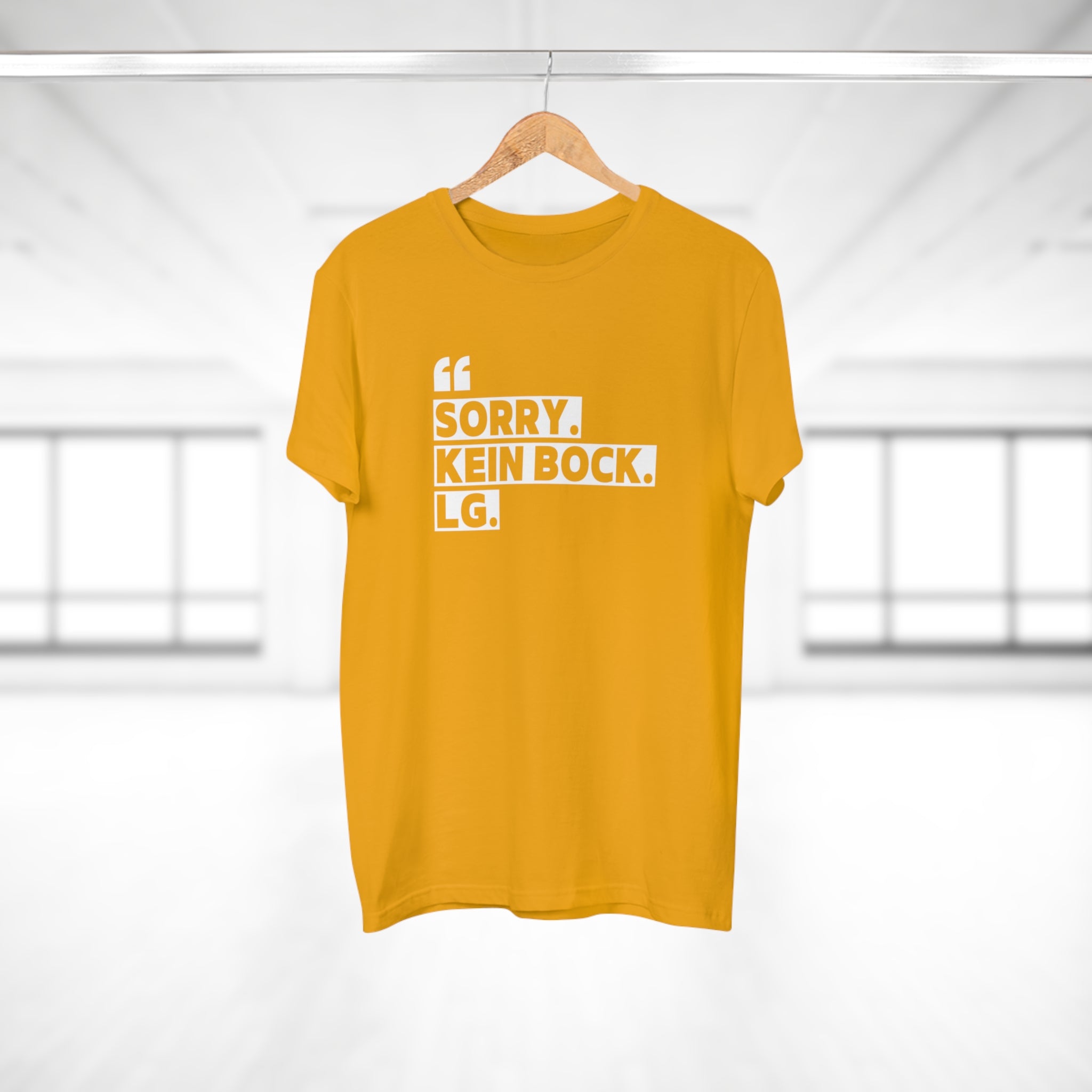 SORRY. KEIN BOCK. LG. - Style mit Message – Statement T-Shirt aus Baumwolle für Männer