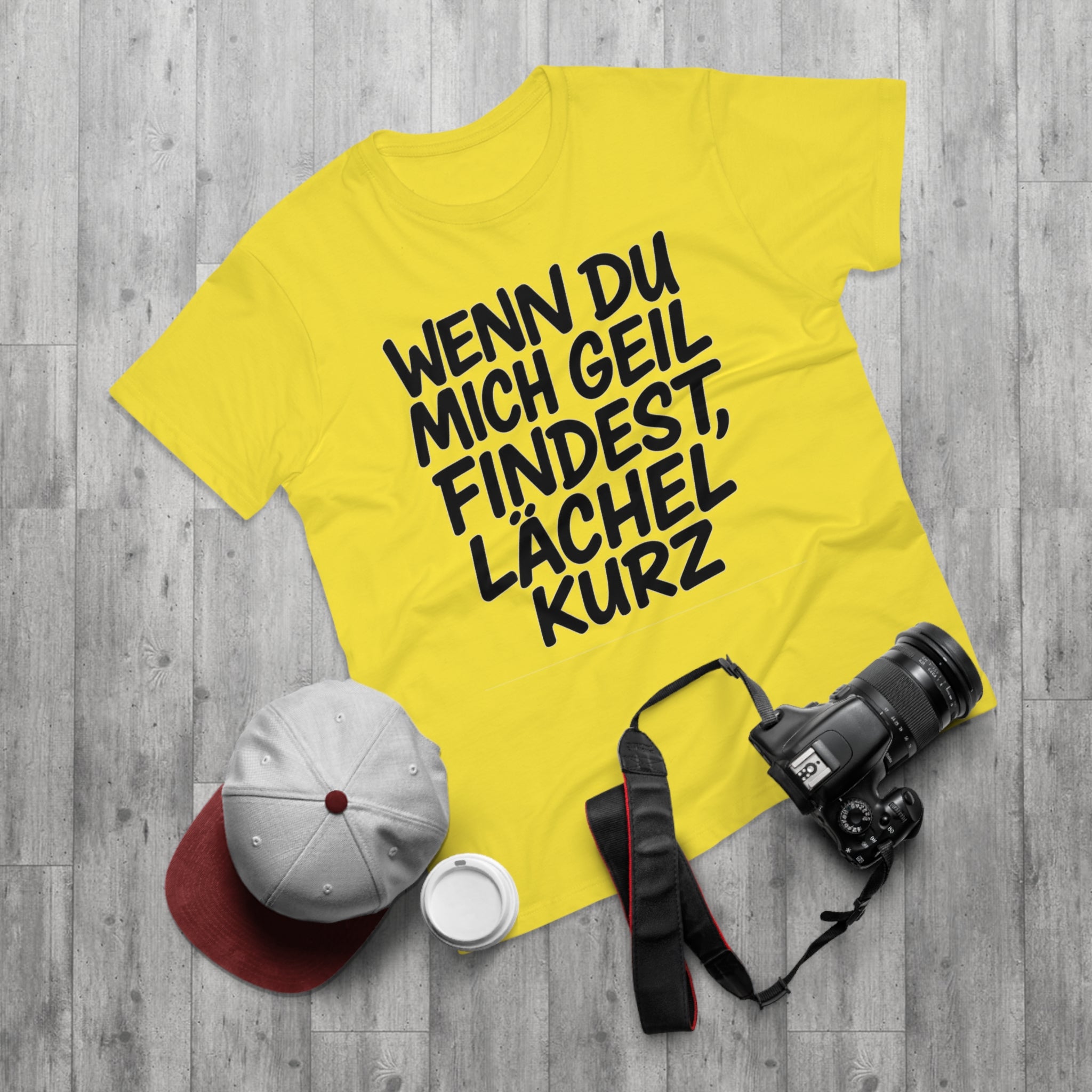 Lustiges Sprüche T-Shirt Herren – „Wenn du mich geil findest, lächel kurz“ Funshirt