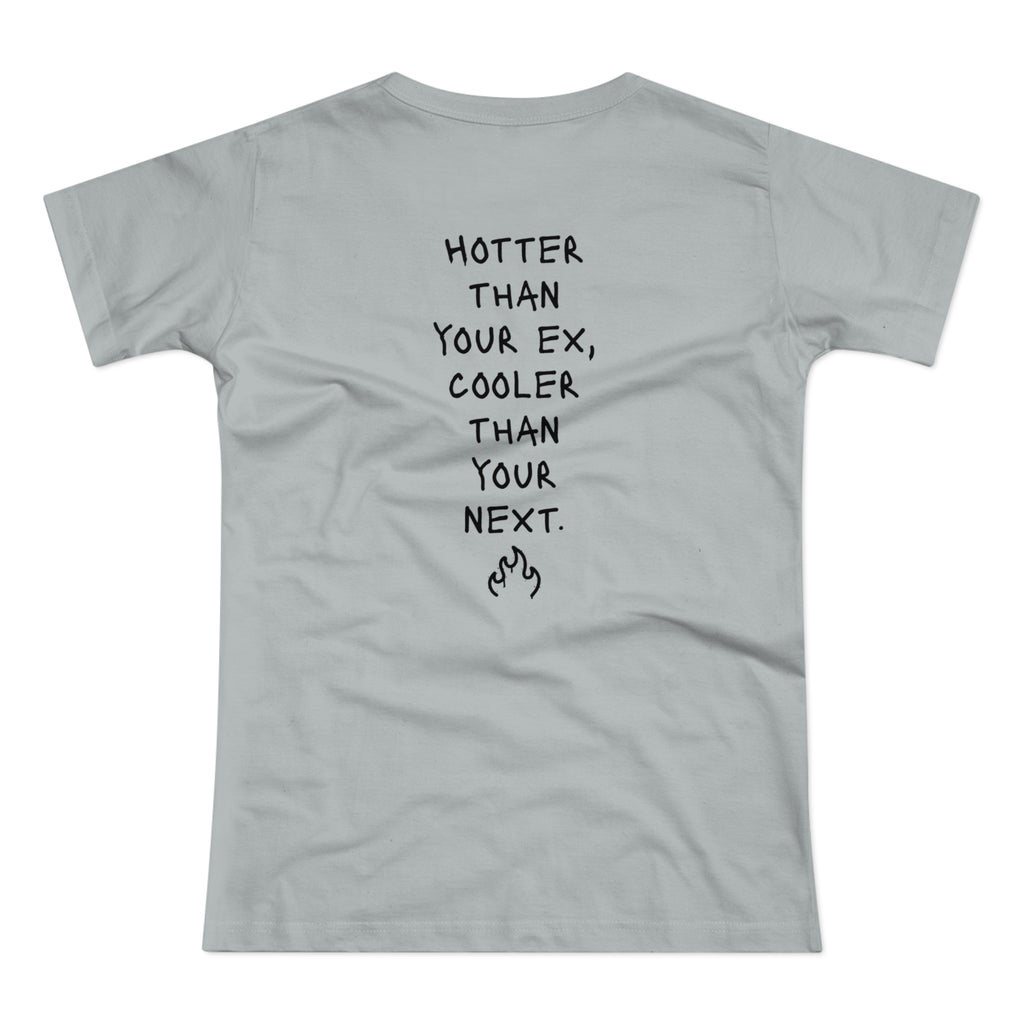 BACK PRINT: HOTTER - Wilde Vibes & coole Prints – Frauen T-Shirt, das dein Outfit rockt!