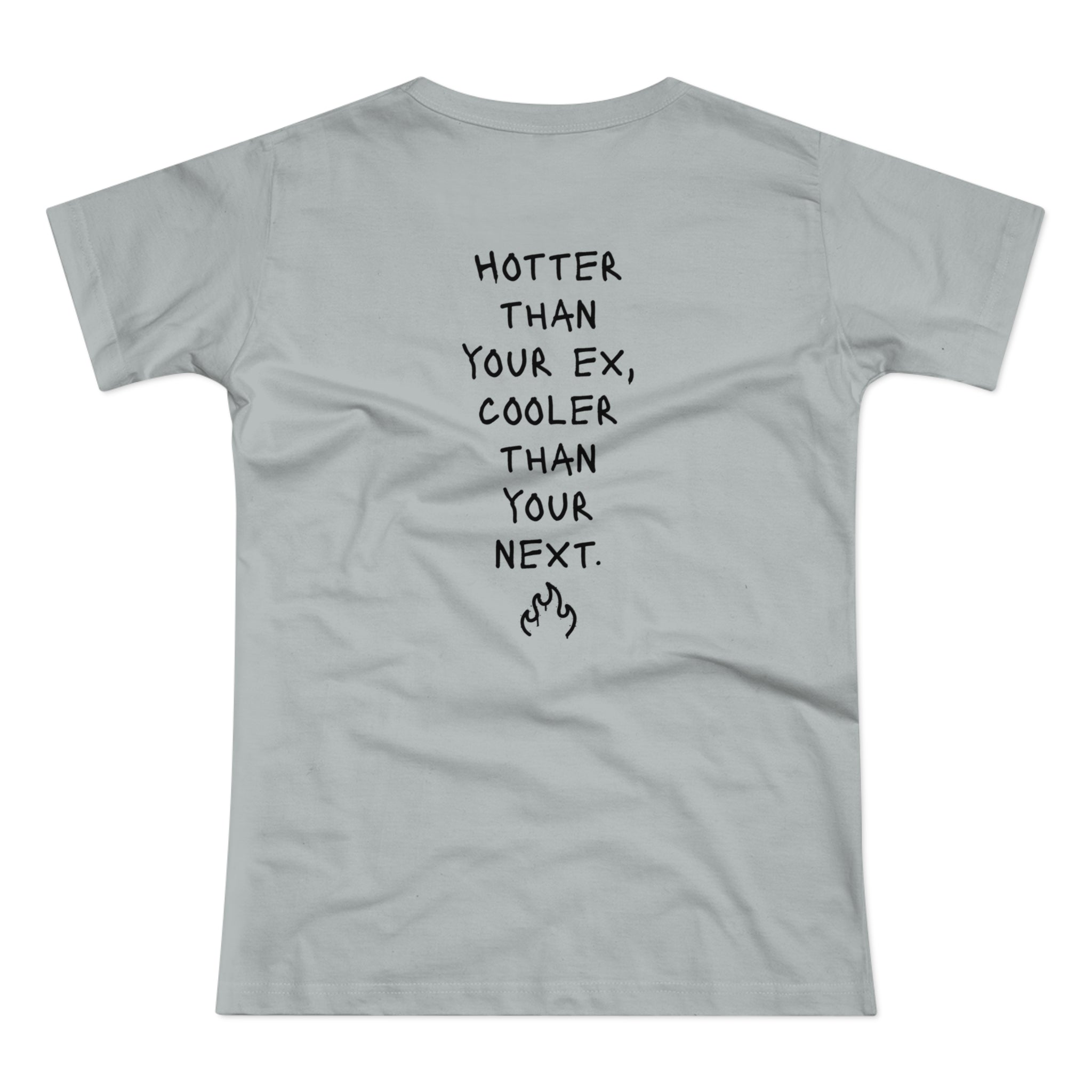 BACK PRINT: HOTTER - Wilde Vibes & coole Prints – Frauen T-Shirt, das dein Outfit rockt!