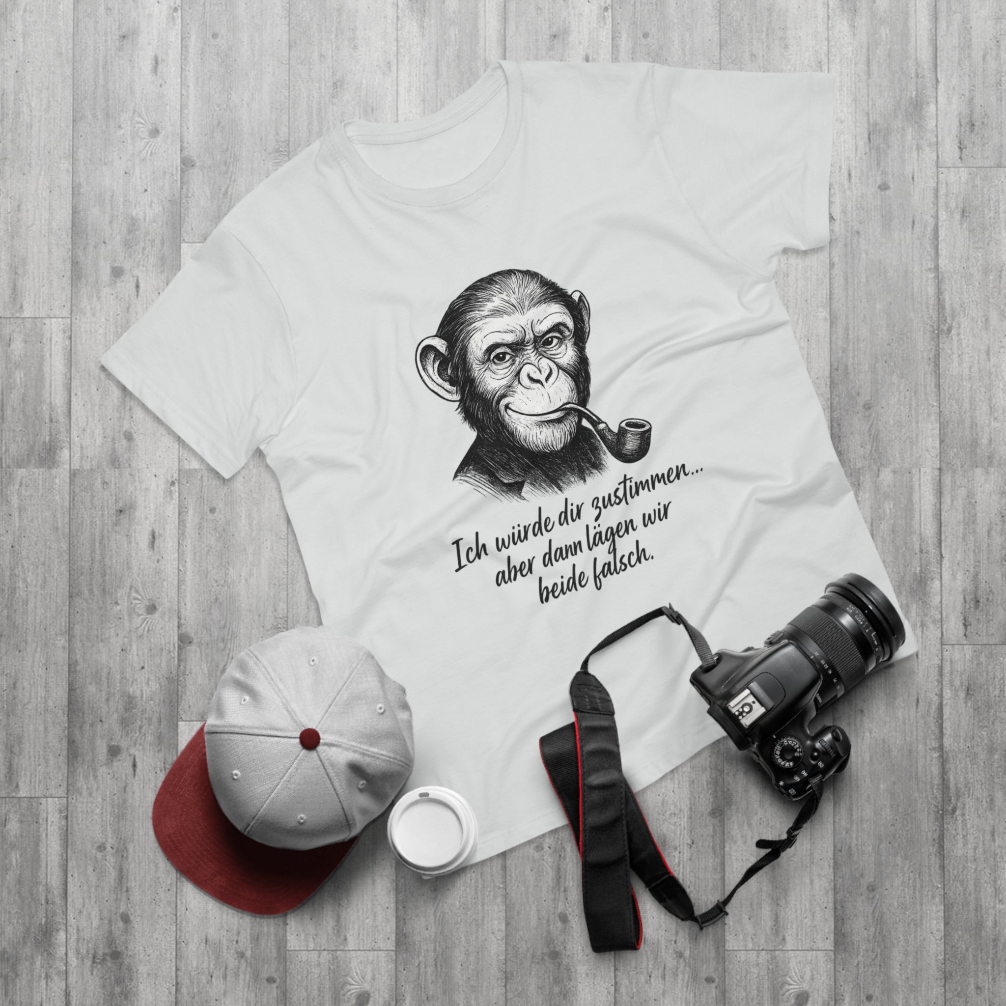 Lustiges Affen T-Shirt Herren – „Ich würde dir zustimmen, aber dann lägen wir beide falsch“ Funshirt