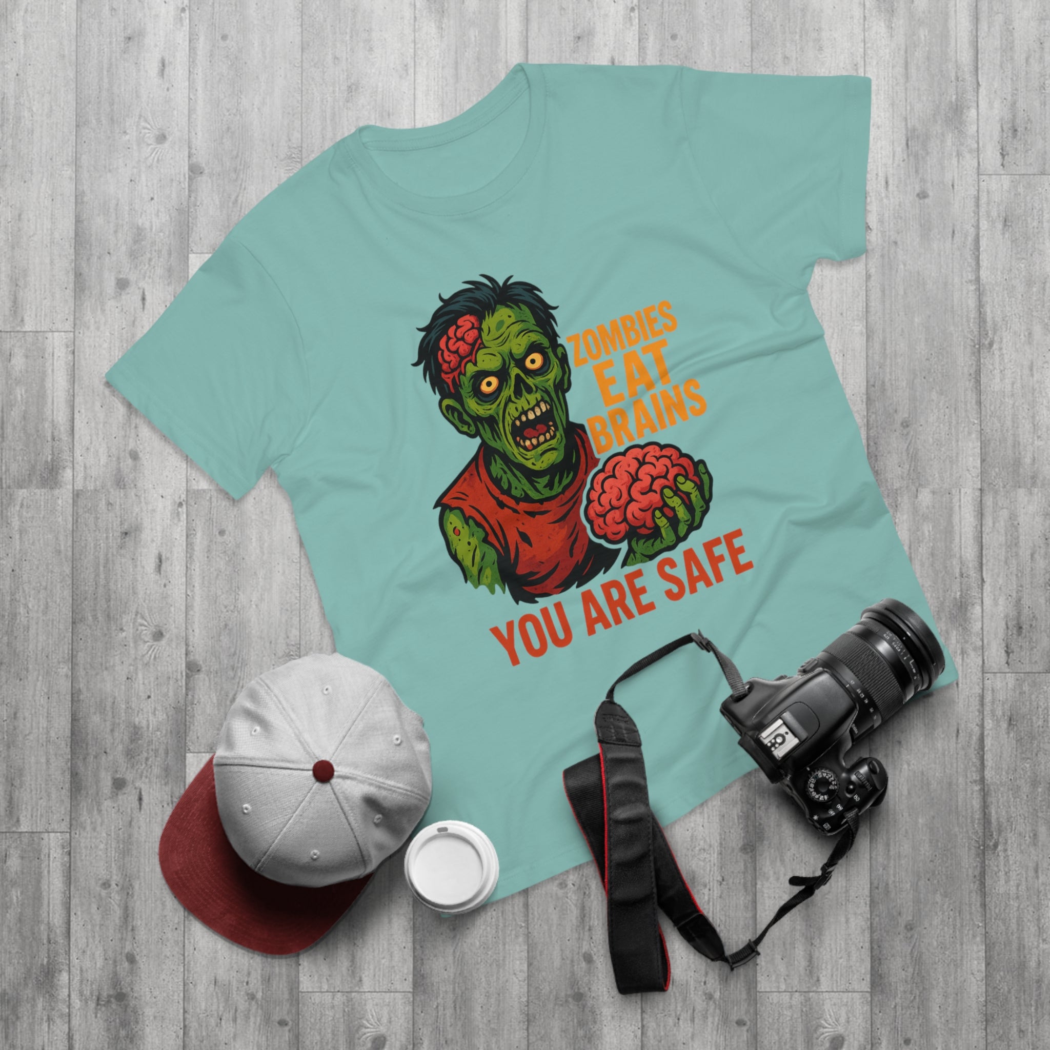 Zombie Themed Men's T-Shirt - Perfect for Halloween, Costume Parties, Casual Wear, Gifts for Horror Fans, Graphic Tee