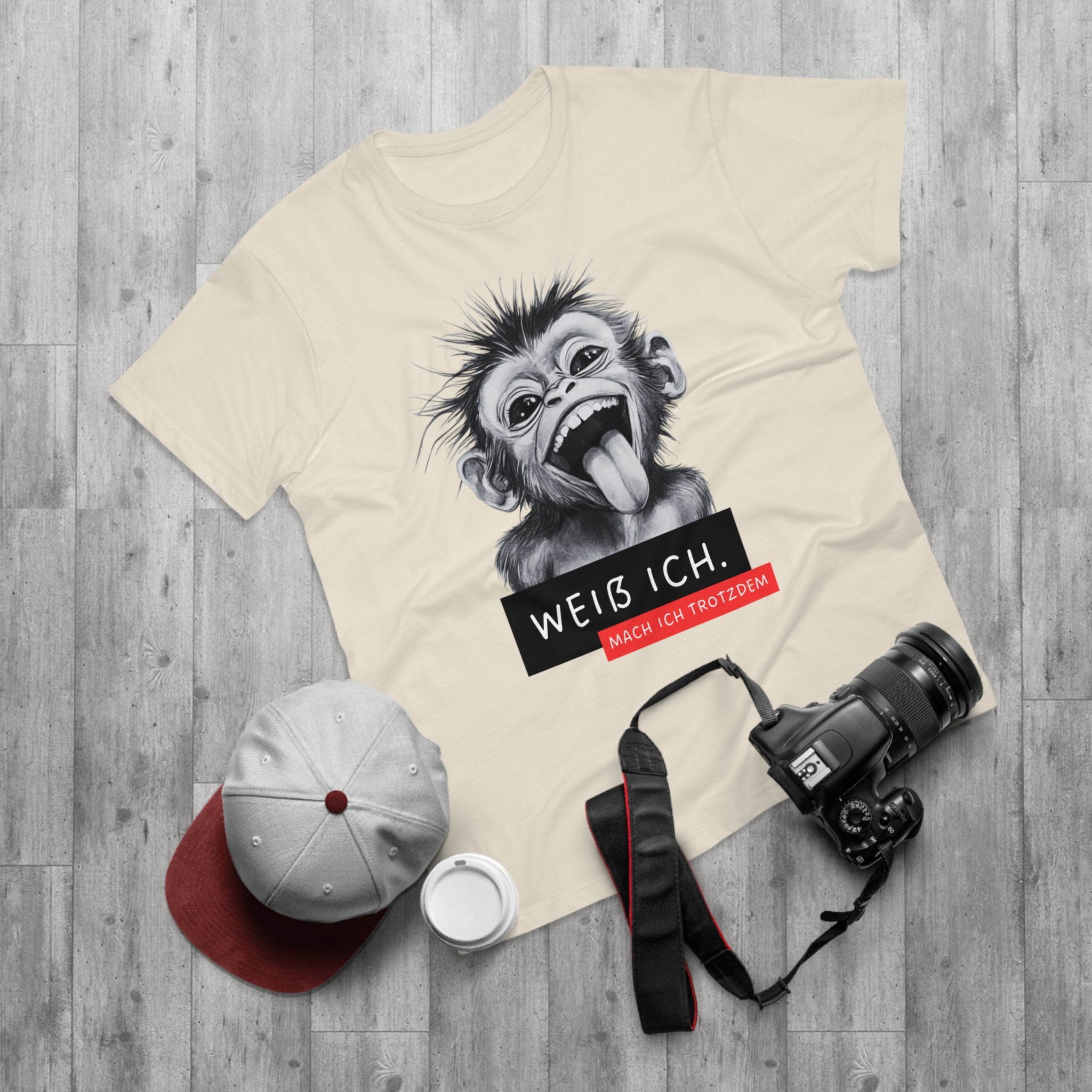 Funny Monkey Graphic T-Shirt, Humorous Tee for Animal Lovers, Gift for Birthdays and Special Occasions, Casual Wear, Statement Shirt