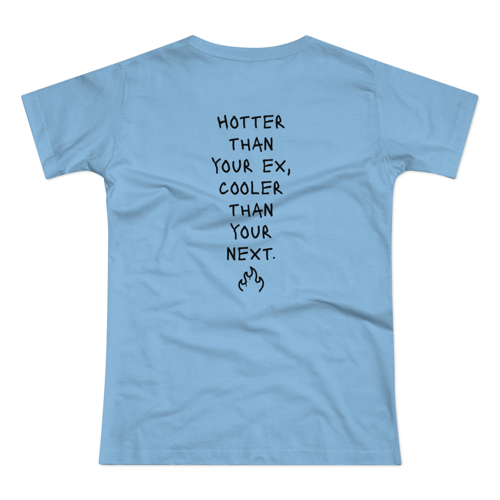 BACK PRINT: HOTTER - Wilde Vibes & coole Prints – Frauen T-Shirt, das dein Outfit rockt!