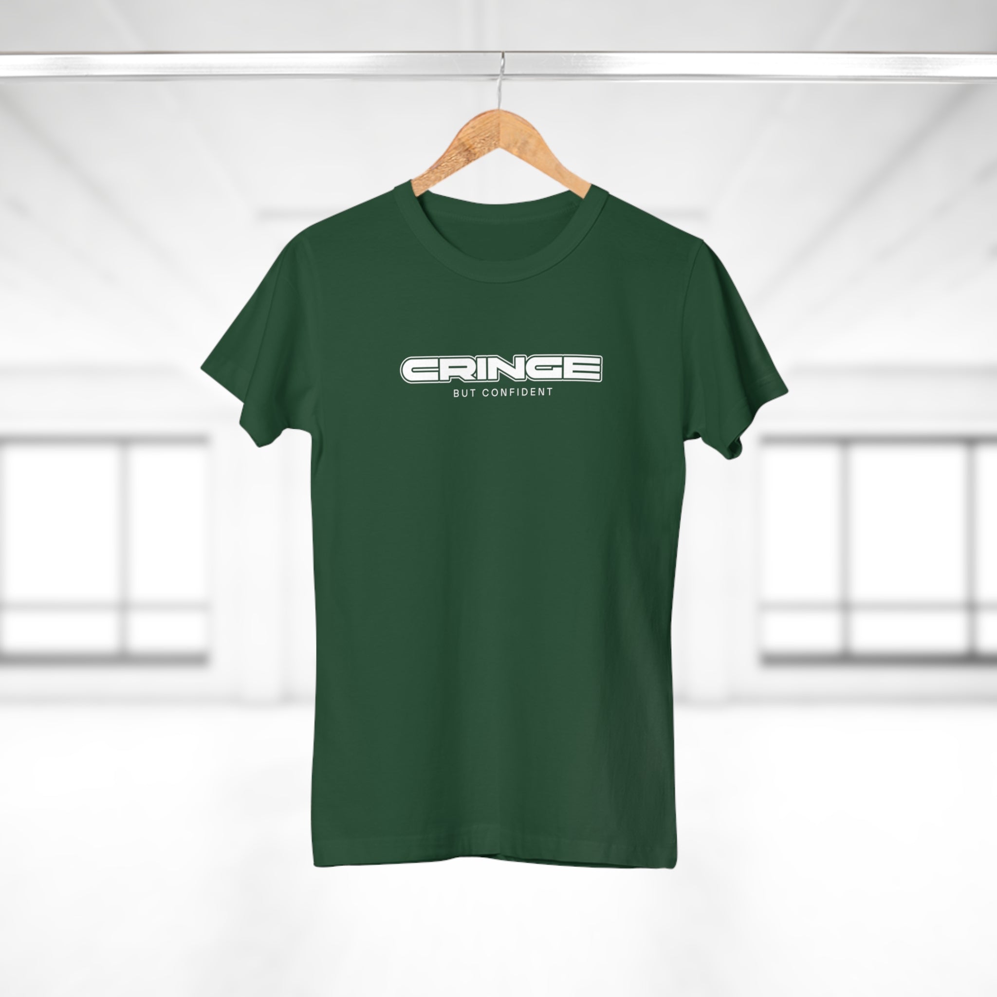 CRINGE BUT CONFIDENT - Damen T-Shirt mit frechem Statement – Sarkastisch, stylisch & selbstbewusst