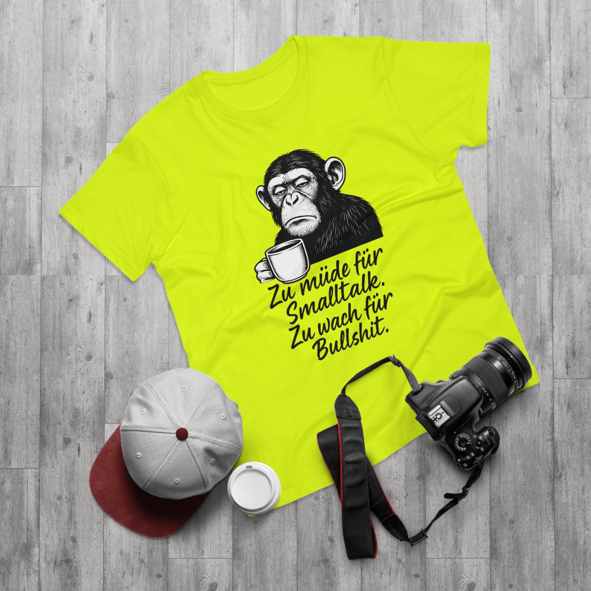 Funny Men's T-Shirt with Monkey Graphic, Casual Humor Tee, Great for Birthdays, Gifts for Him, Conversation Starter, Relaxed Fit