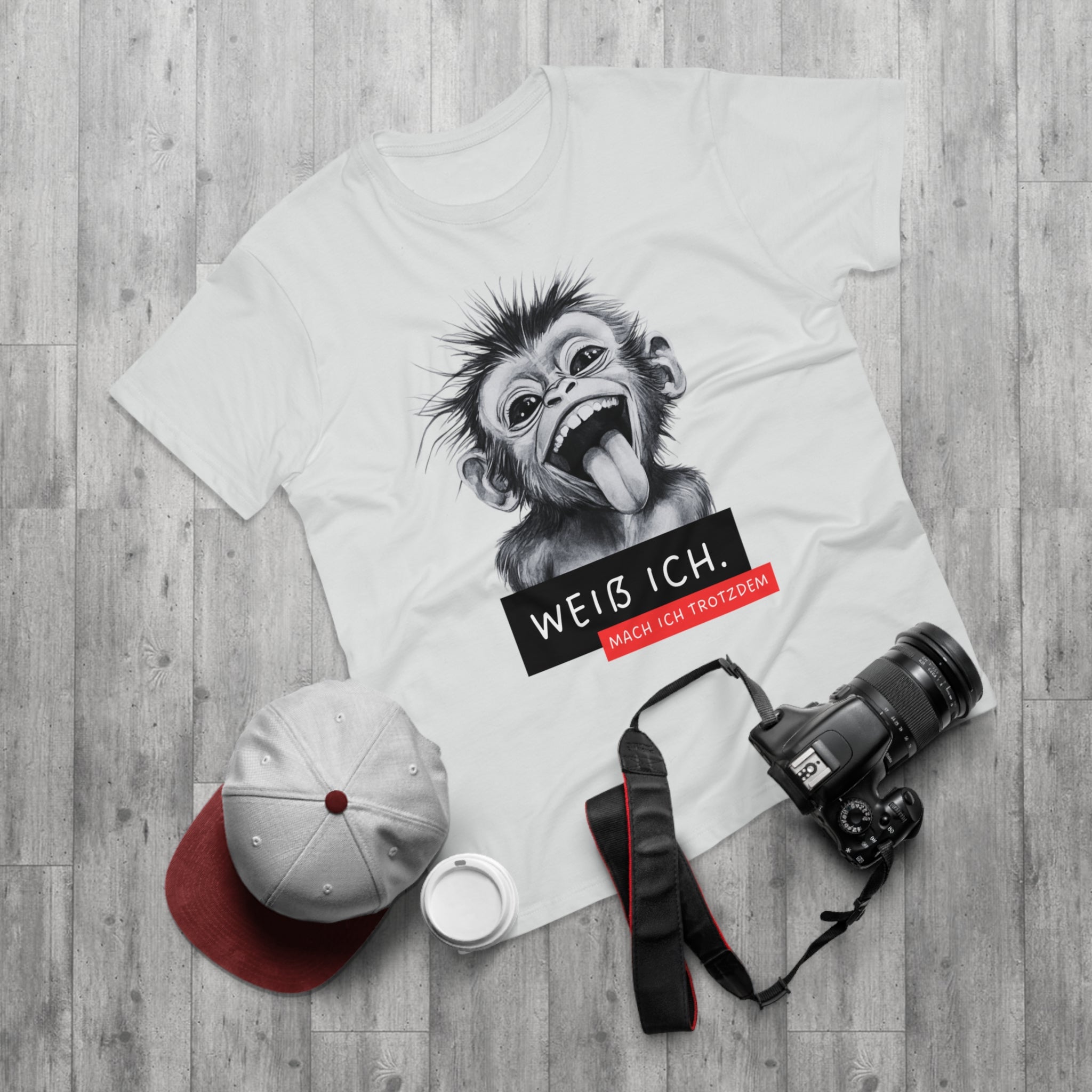 Funny Monkey Graphic T-Shirt, Humorous Tee for Animal Lovers, Gift for Birthdays and Special Occasions, Casual Wear, Statement Shirt