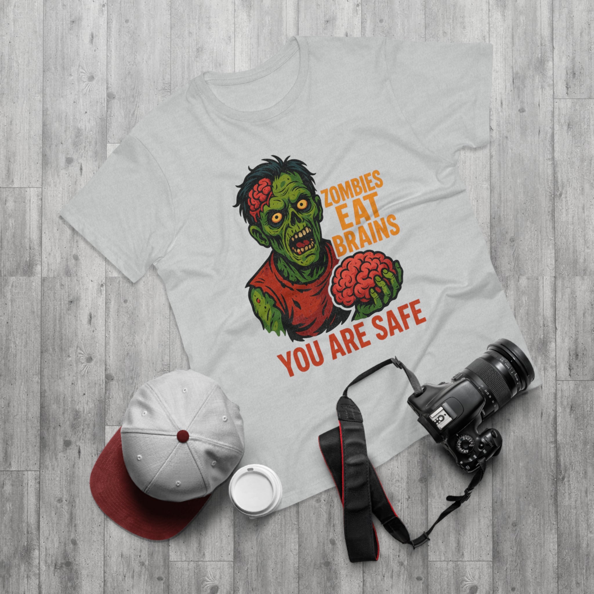 Zombie Themed Men's T-Shirt - Perfect for Halloween, Costume Parties, Casual Wear, Gifts for Horror Fans, Graphic Tee