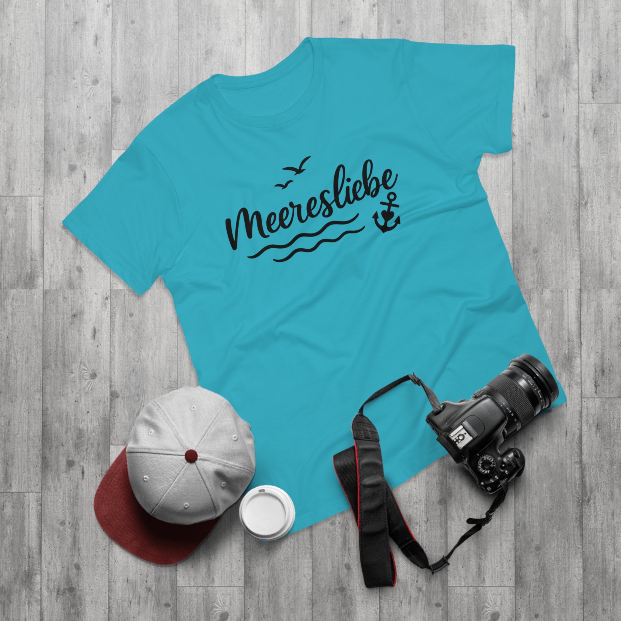 Meeresliebe T-Shirt – Maritimes Shirt mit Anker & Möwen – Geschenk für Küstenfans