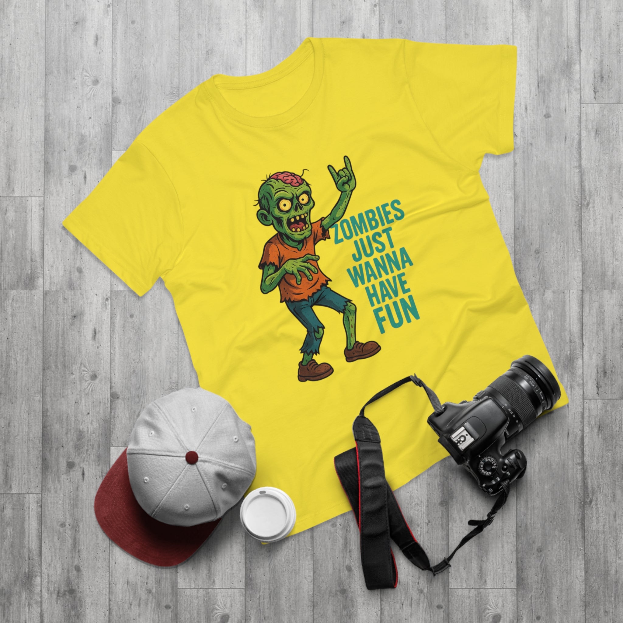Zombie Fun T-Shirt, Casual Wear, Halloween Costume, Men's Graphic Tee, Unique Gift for Fans, Funny Zombie Shirt