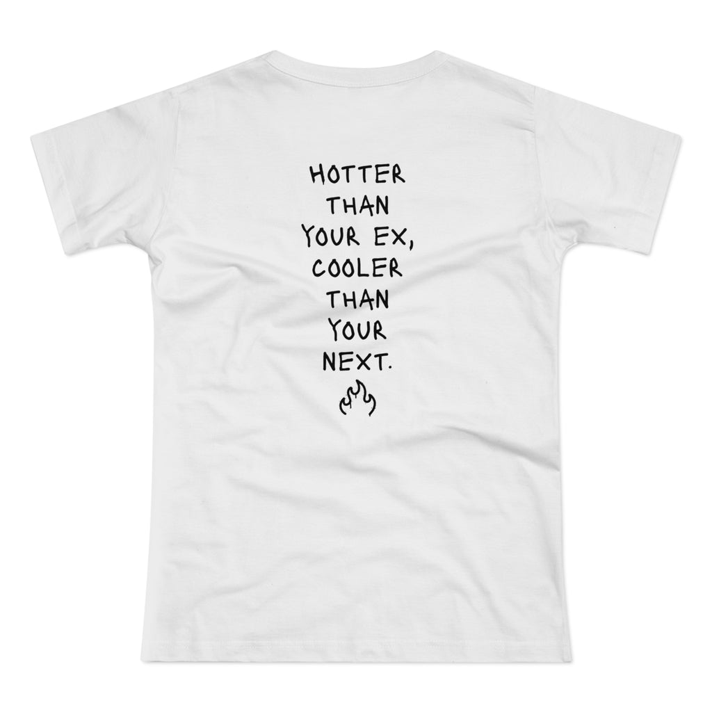 BACK PRINT: HOTTER - Wilde Vibes & coole Prints – Frauen T-Shirt, das dein Outfit rockt!