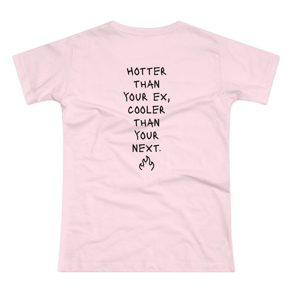 BACK PRINT: HOTTER - Wilde Vibes & coole Prints – Frauen T-Shirt, das dein Outfit rockt!