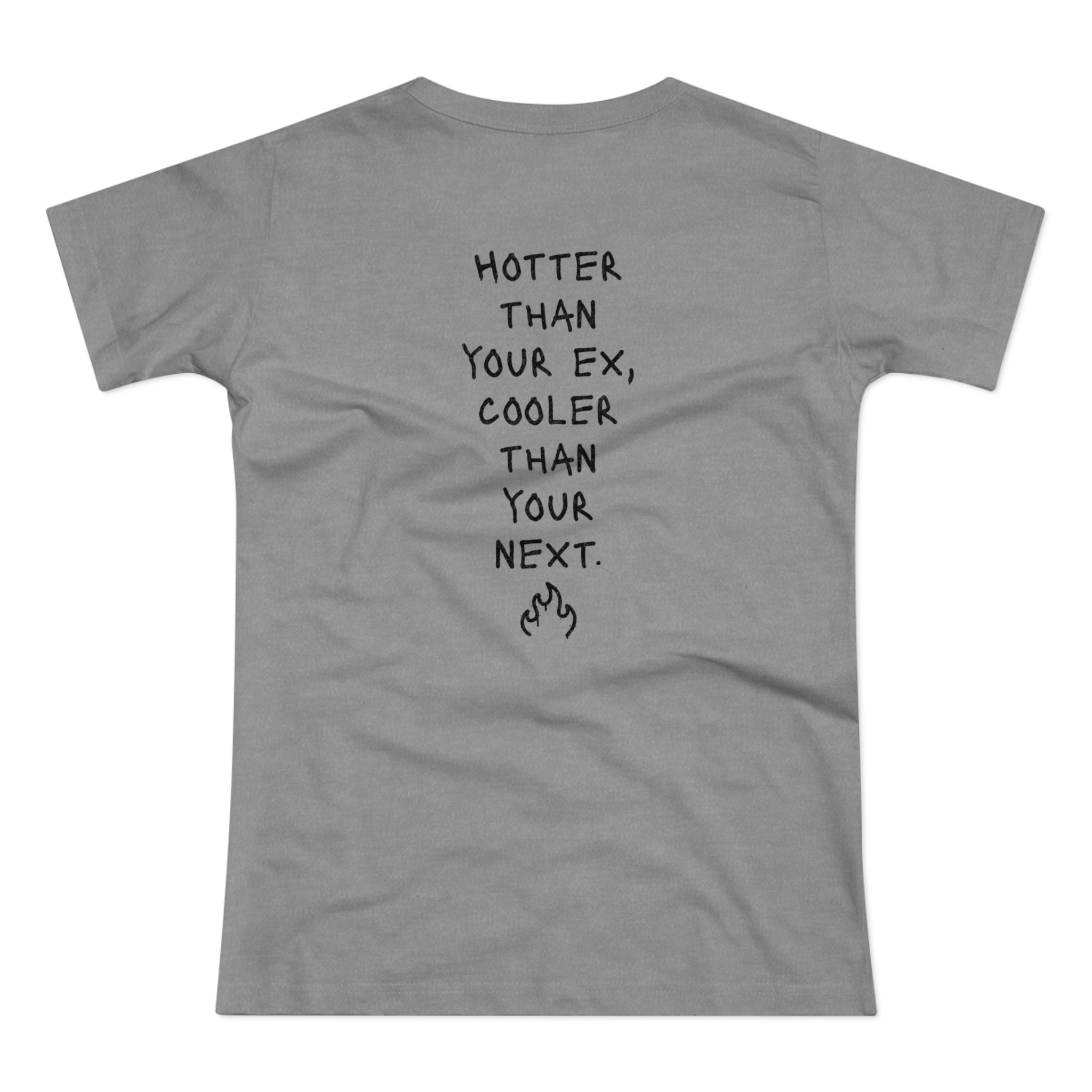 BACK PRINT: HOTTER - Wilde Vibes & coole Prints – Frauen T-Shirt, das dein Outfit rockt!