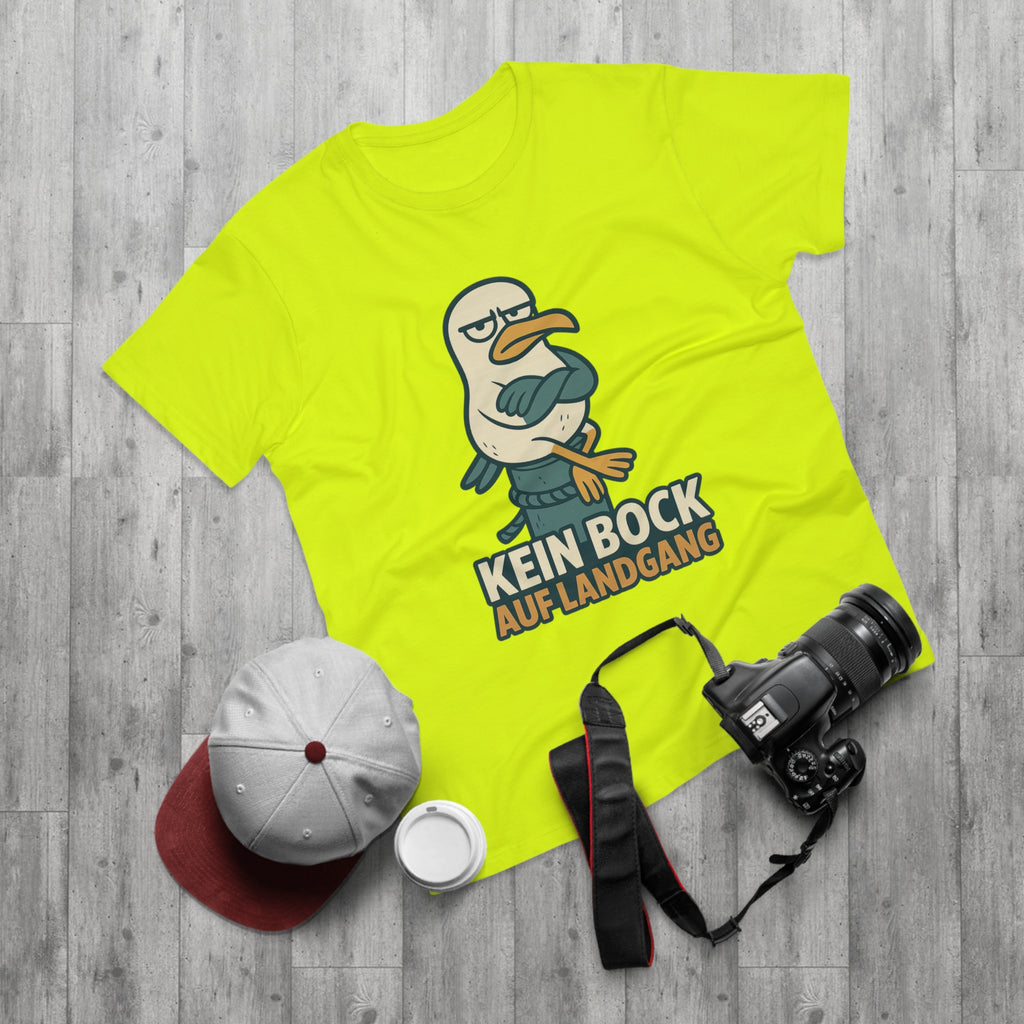 Lustiges Möwen T-Shirt – „Kein Bock auf Landgang“ – Funshirt für Küstenliebhaber
