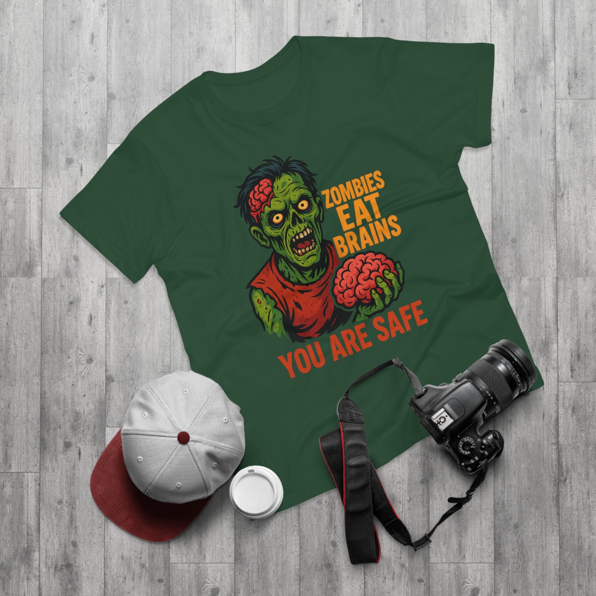 Zombie Themed Men's T-Shirt - Perfect for Halloween, Costume Parties, Casual Wear, Gifts for Horror Fans, Graphic Tee