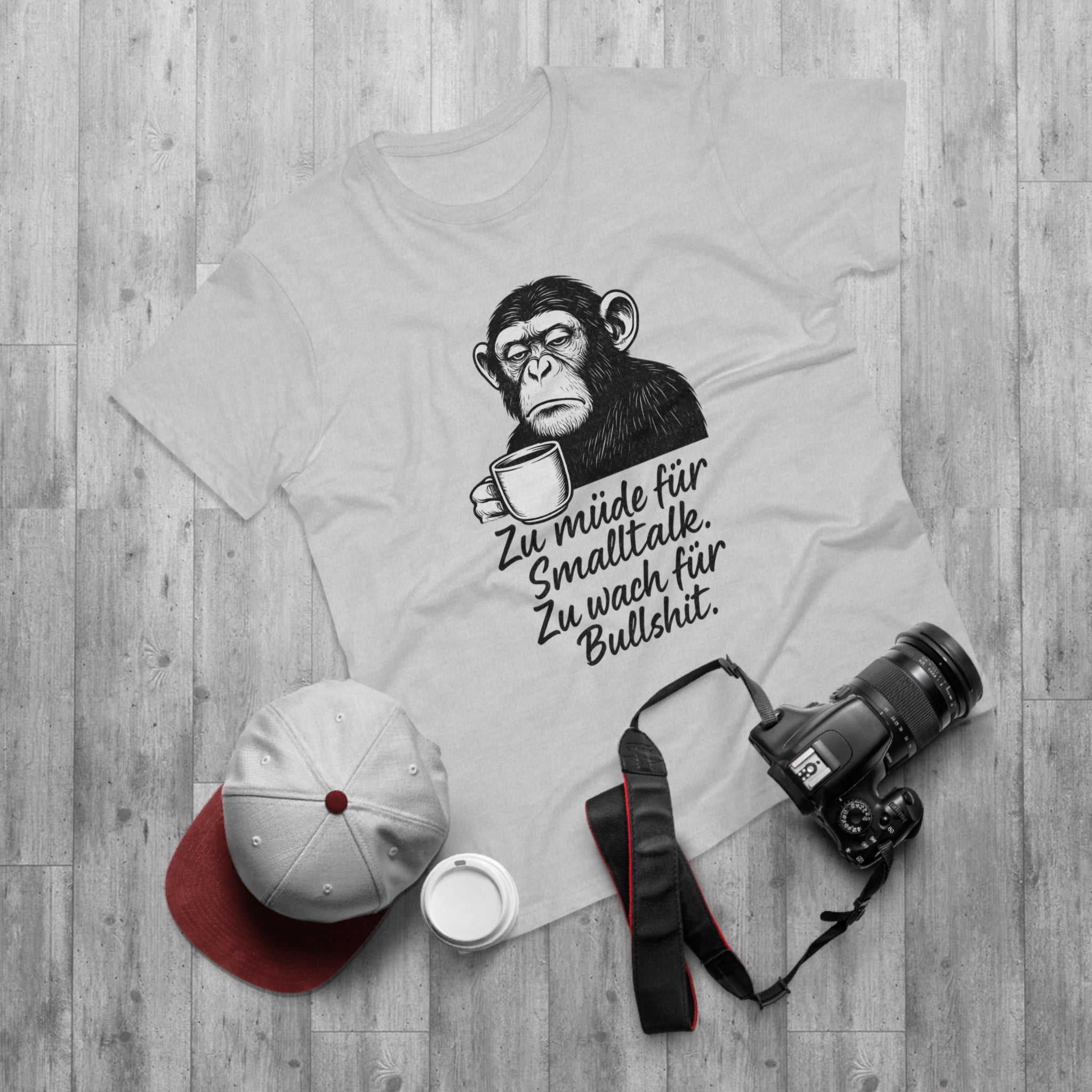 Funny Men's T-Shirt with Monkey Graphic, Casual Humor Tee, Great for Birthdays, Gifts for Him, Conversation Starter, Relaxed Fit