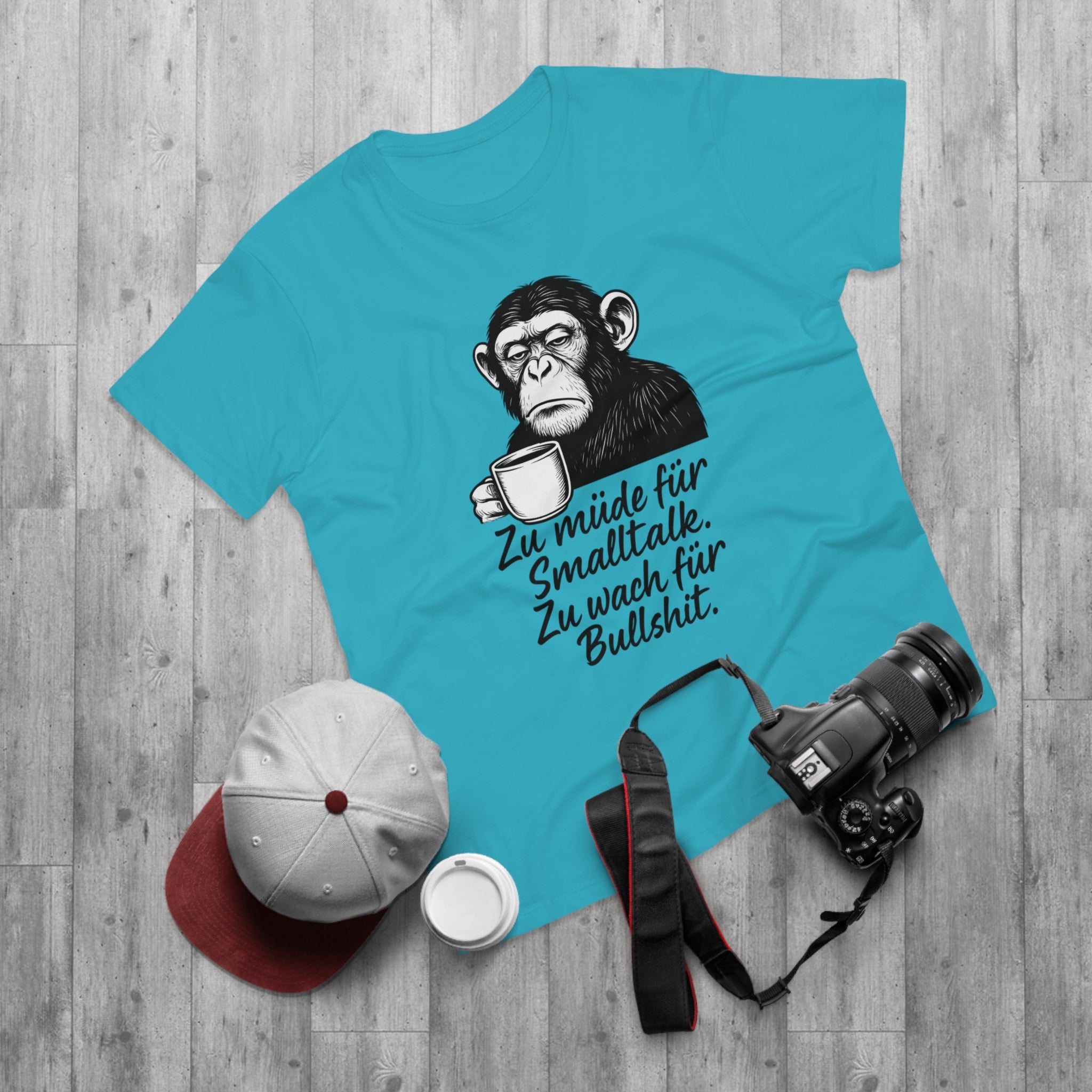Funny Men's T-Shirt with Monkey Graphic, Casual Humor Tee, Great for Birthdays, Gifts for Him, Conversation Starter, Relaxed Fit