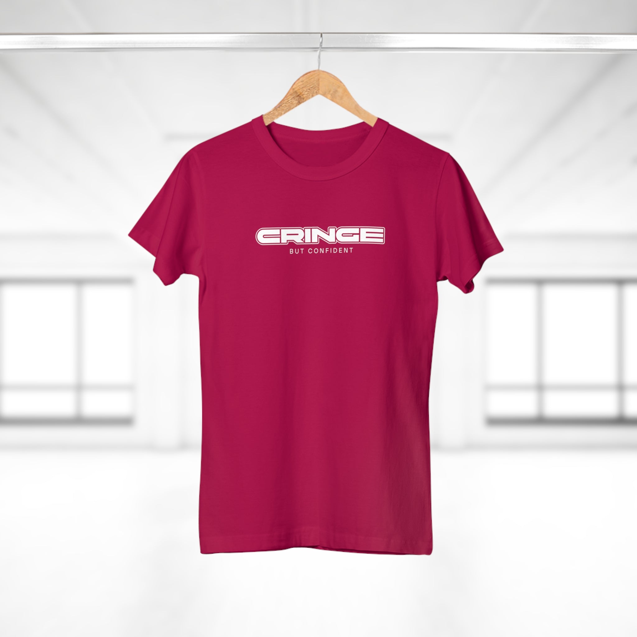 CRINGE BUT CONFIDENT - Damen T-Shirt mit frechem Statement – Sarkastisch, stylisch & selbstbewusst
