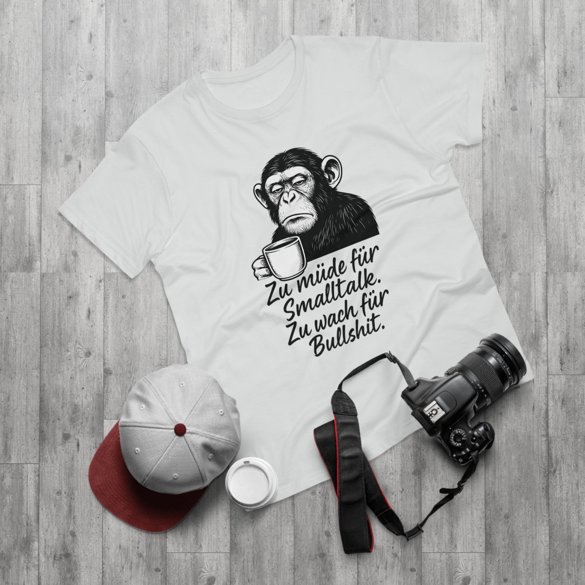 Funny Men's T-Shirt with Monkey Graphic, Casual Humor Tee, Great for Birthdays, Gifts for Him, Conversation Starter, Relaxed Fit