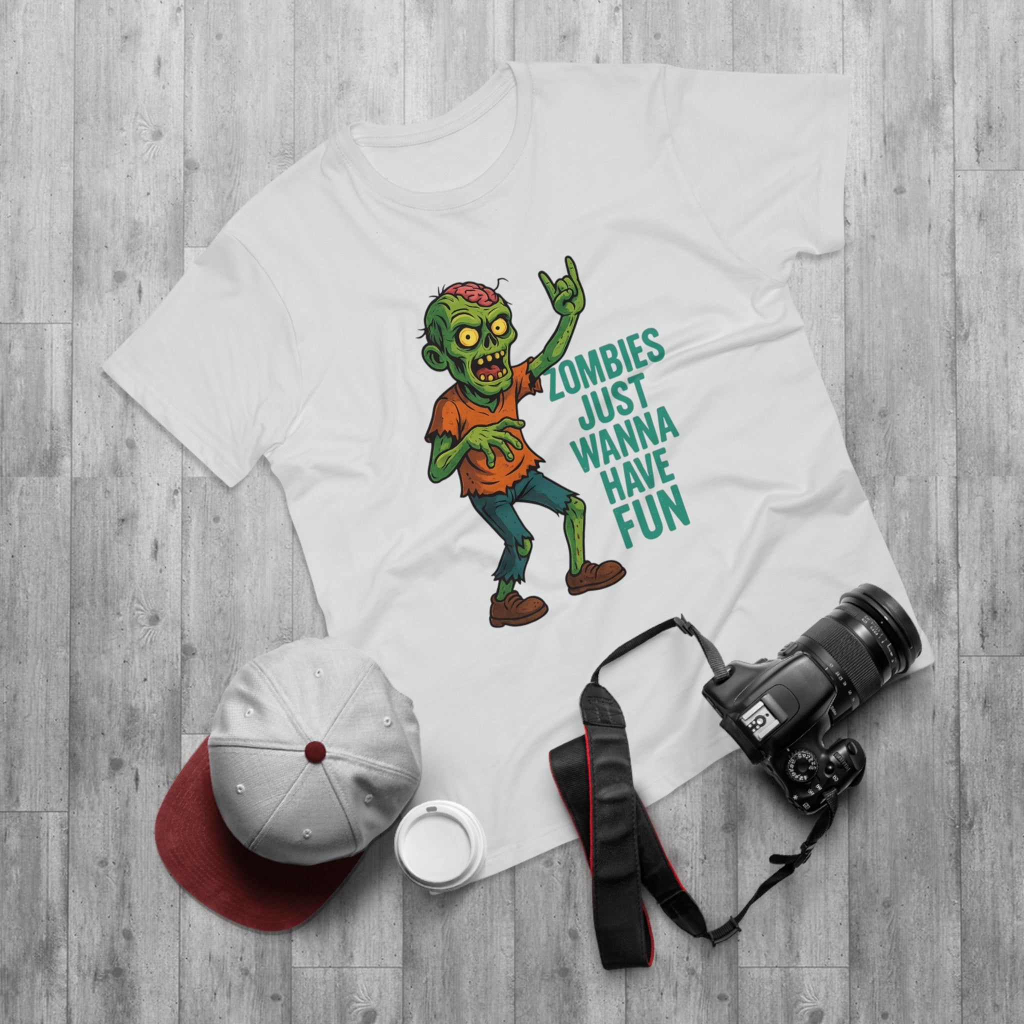 Zombie Fun T-Shirt, Casual Wear, Halloween Costume, Men's Graphic Tee, Unique Gift for Fans, Funny Zombie Shirt