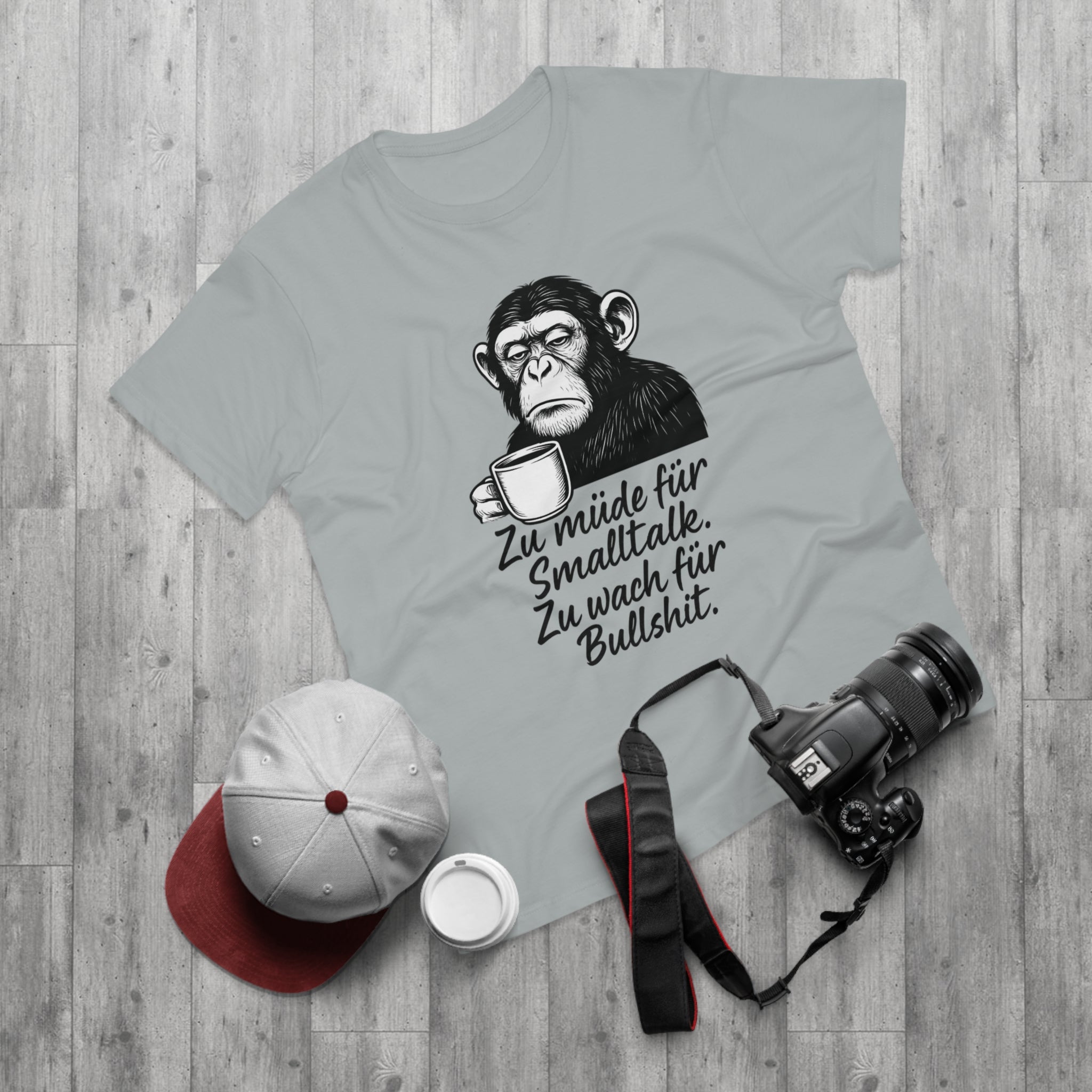 Funny Men's T-Shirt with Monkey Graphic, Casual Humor Tee, Great for Birthdays, Gifts for Him, Conversation Starter, Relaxed Fit