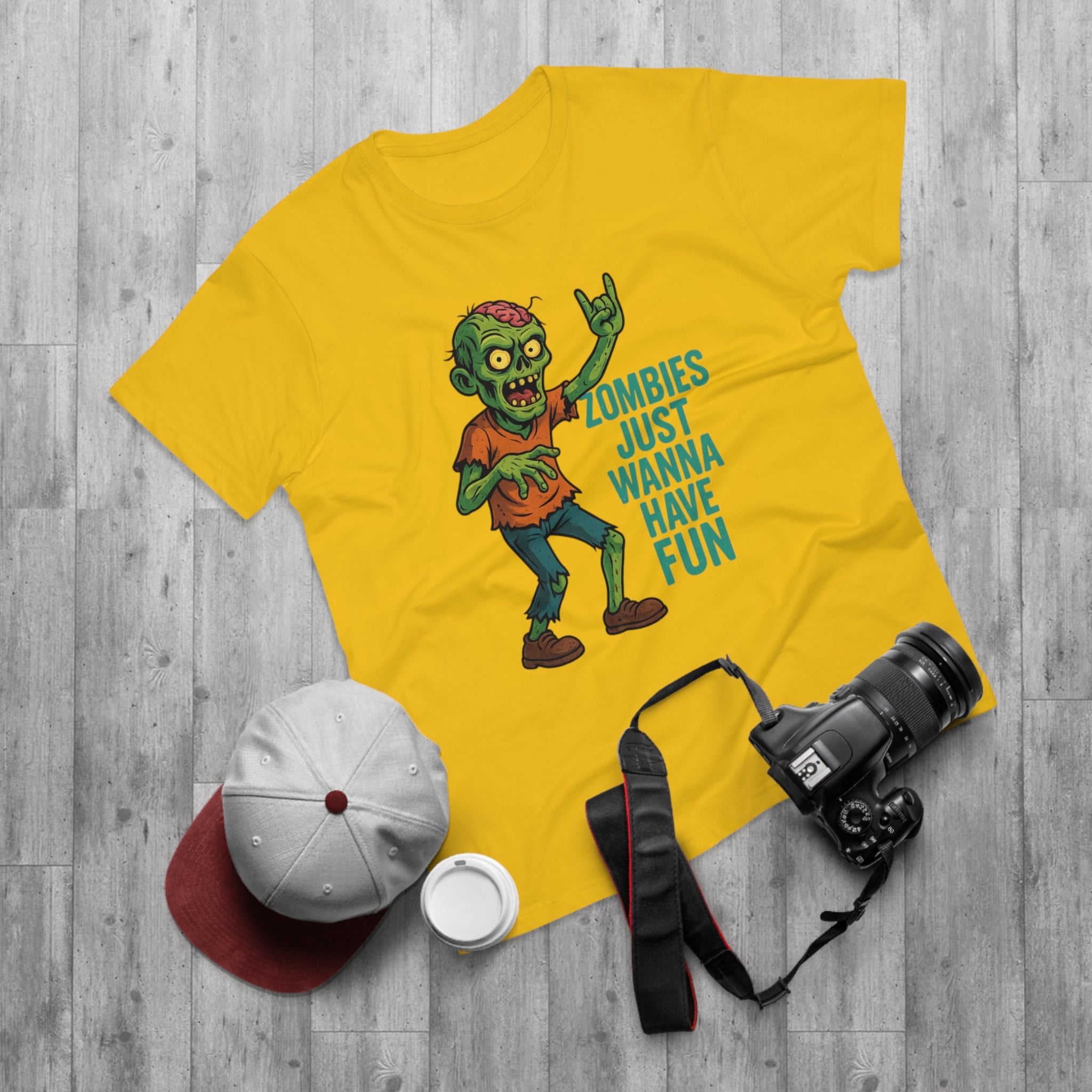 Zombie Fun T-Shirt, Casual Wear, Halloween Costume, Men's Graphic Tee, Unique Gift for Fans, Funny Zombie Shirt