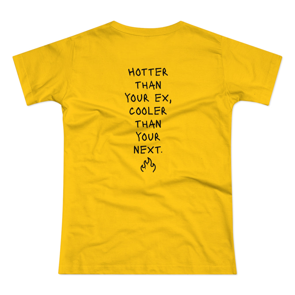 BACK PRINT: HOTTER - Wilde Vibes & coole Prints – Frauen T-Shirt, das dein Outfit rockt!